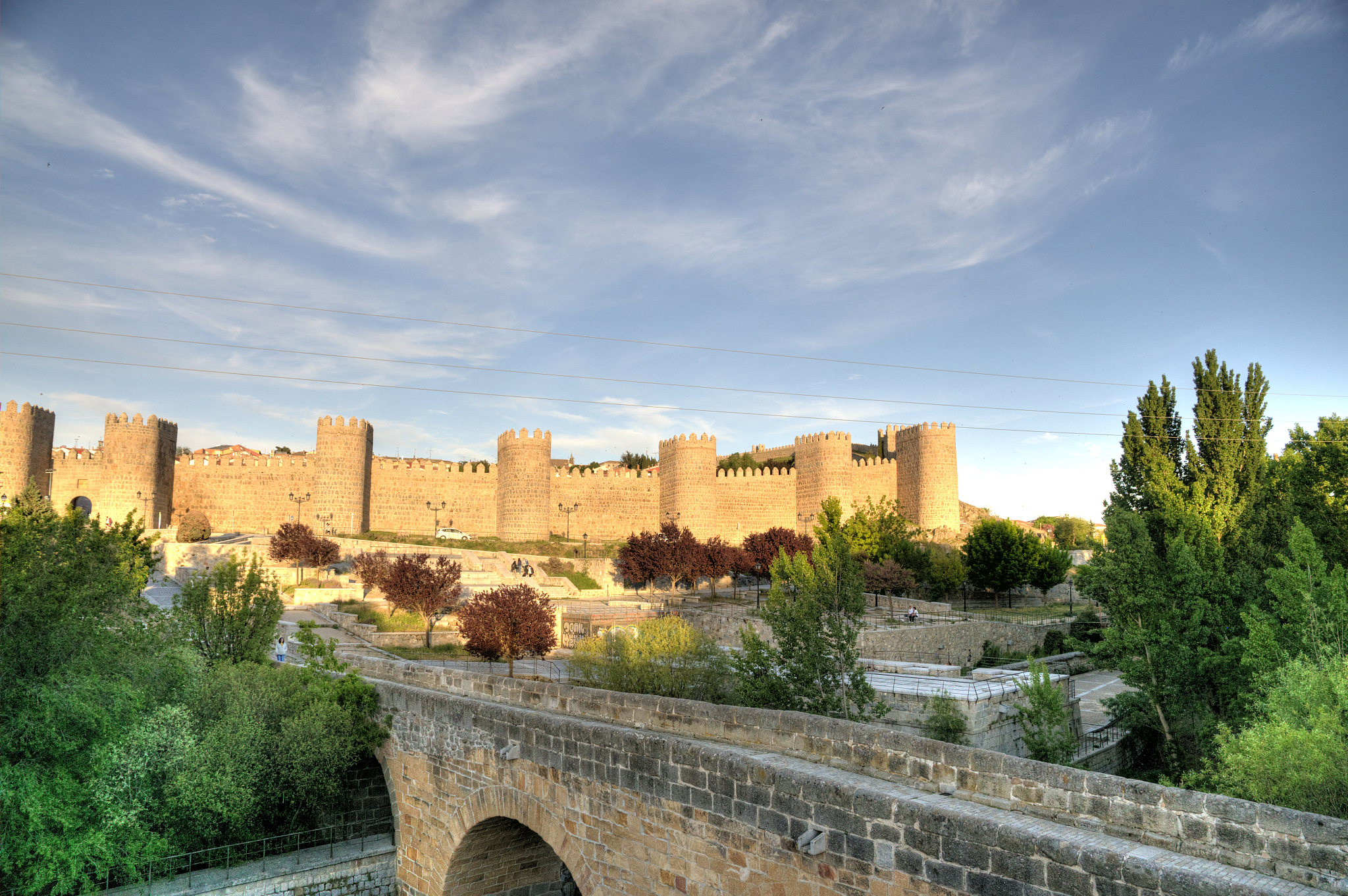 walls of vila in central spain