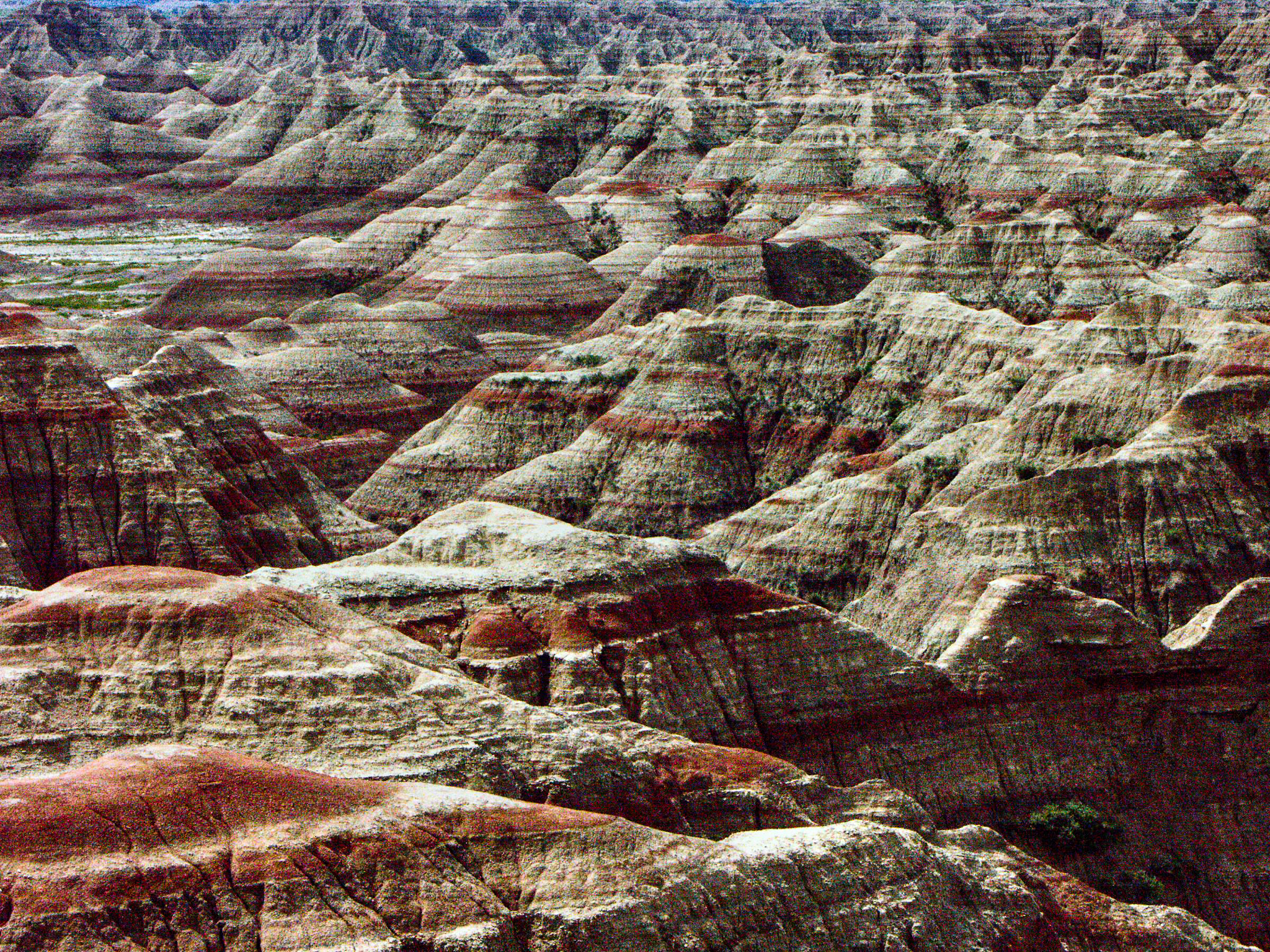 scenic view of badlands