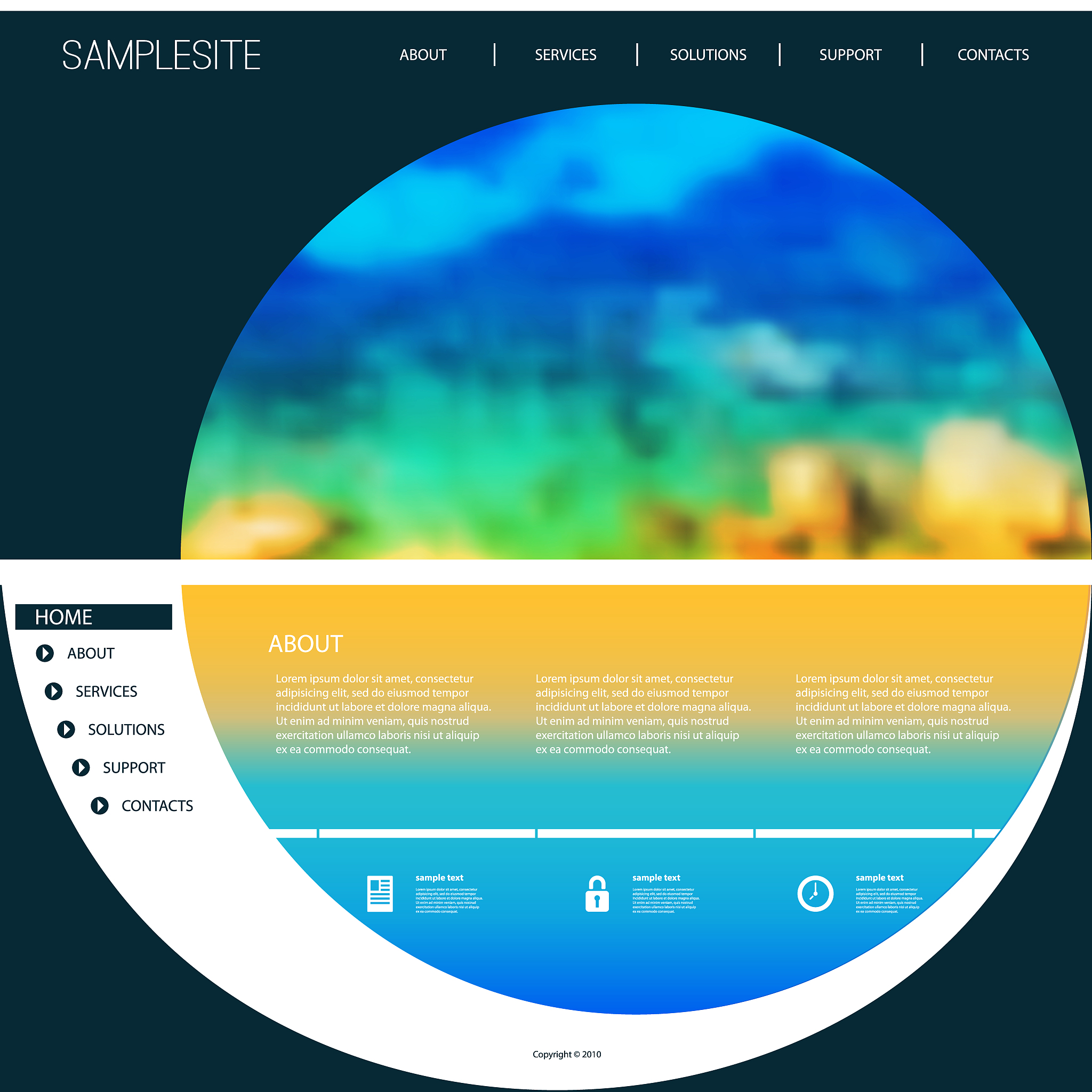 one page website template