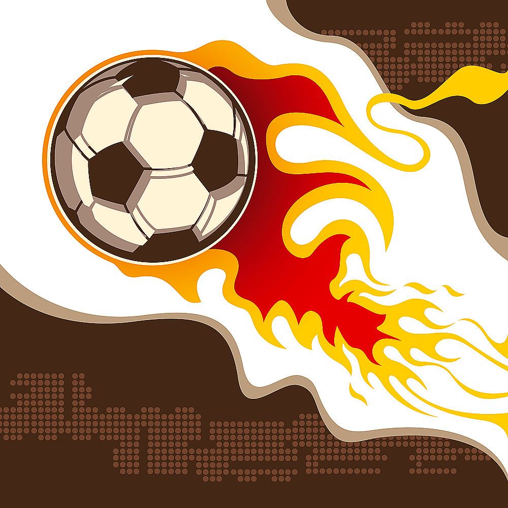 soccer ball on fire