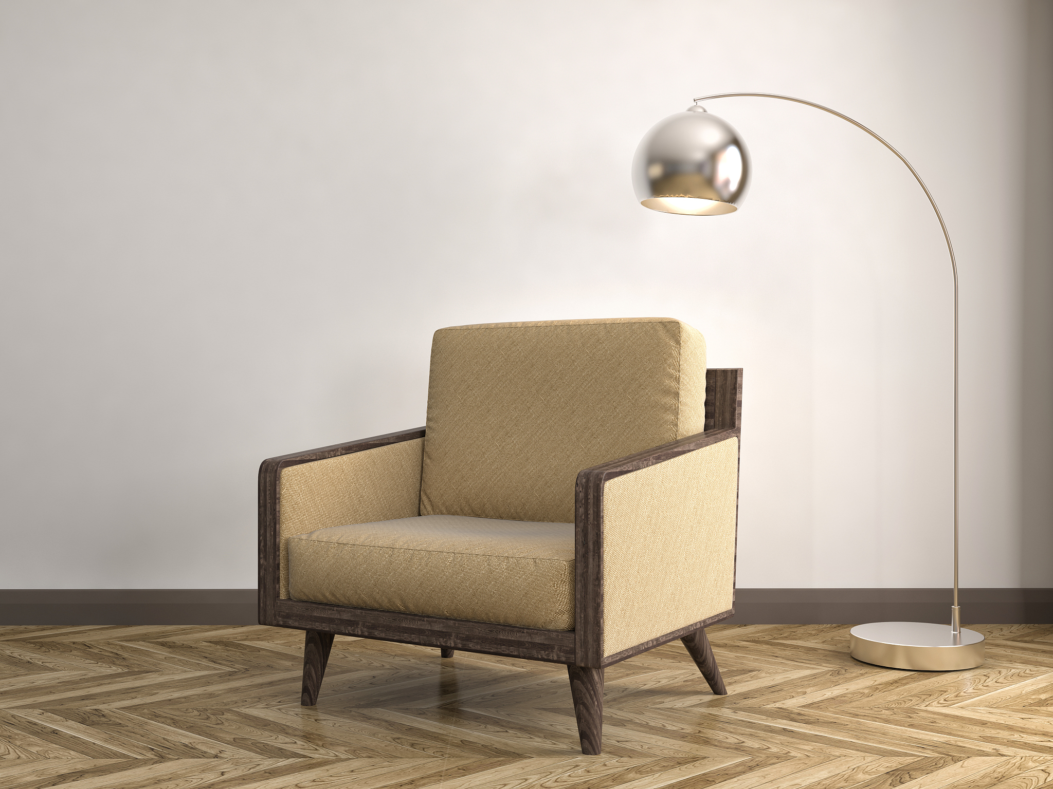 interior with chair. 3d illustration
