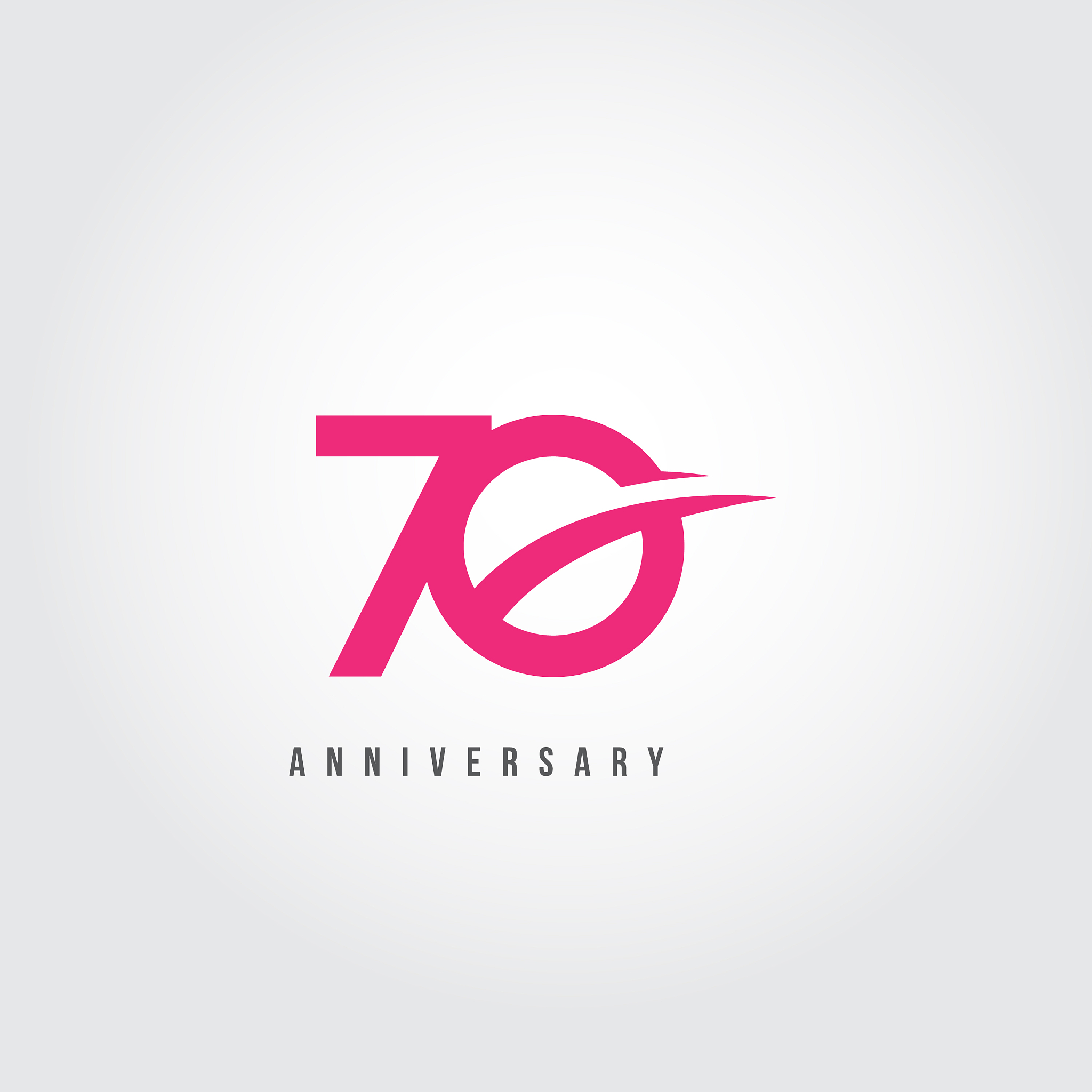 70 year anniversary template design