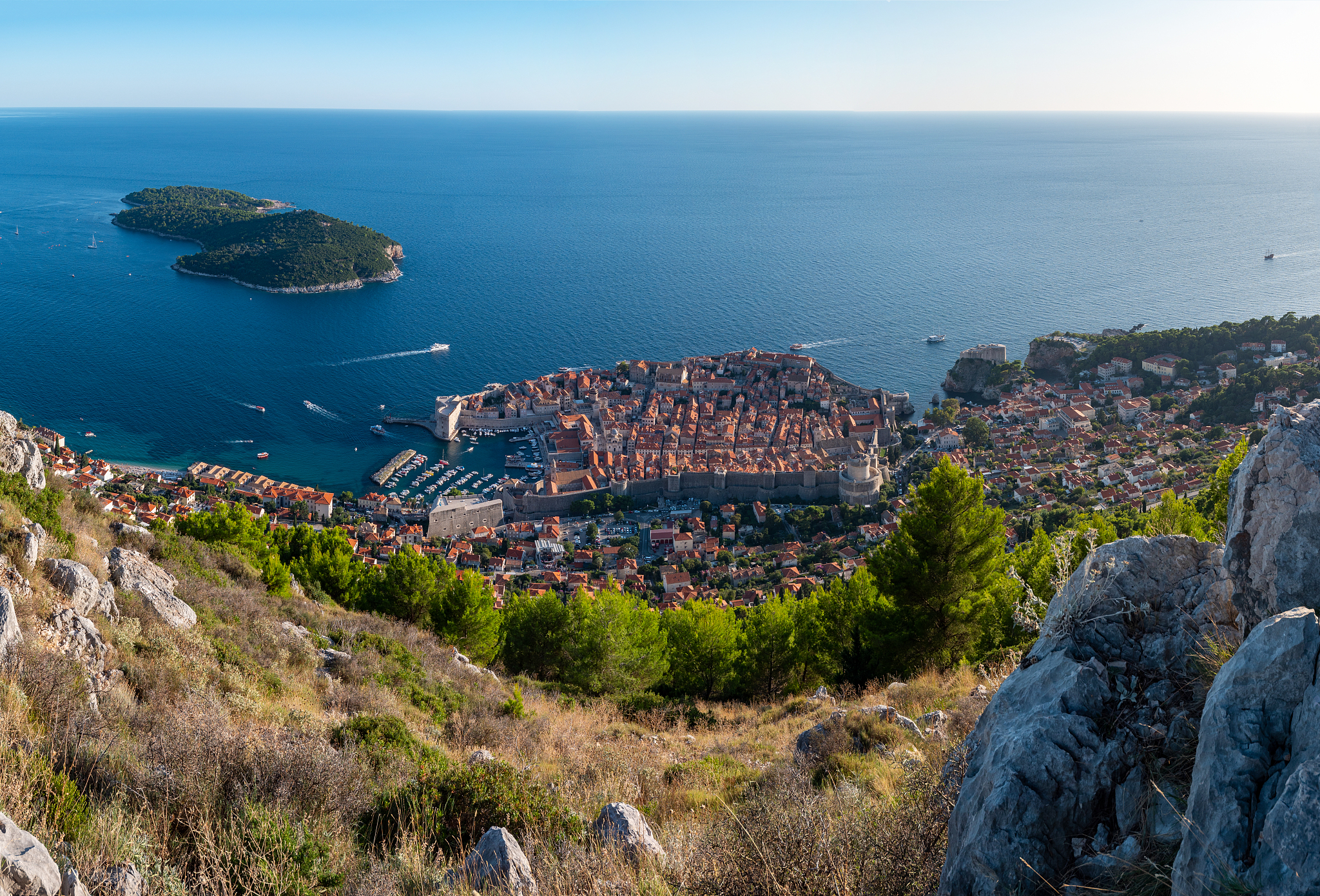 dubrovnik old town (unesco world heritage site) on the adriatic 