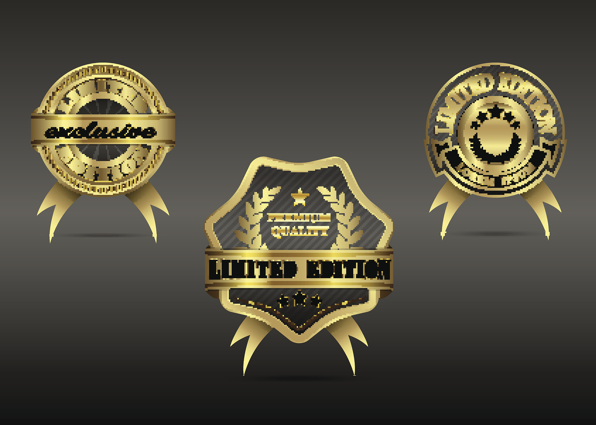 set of luxury gold limited edition