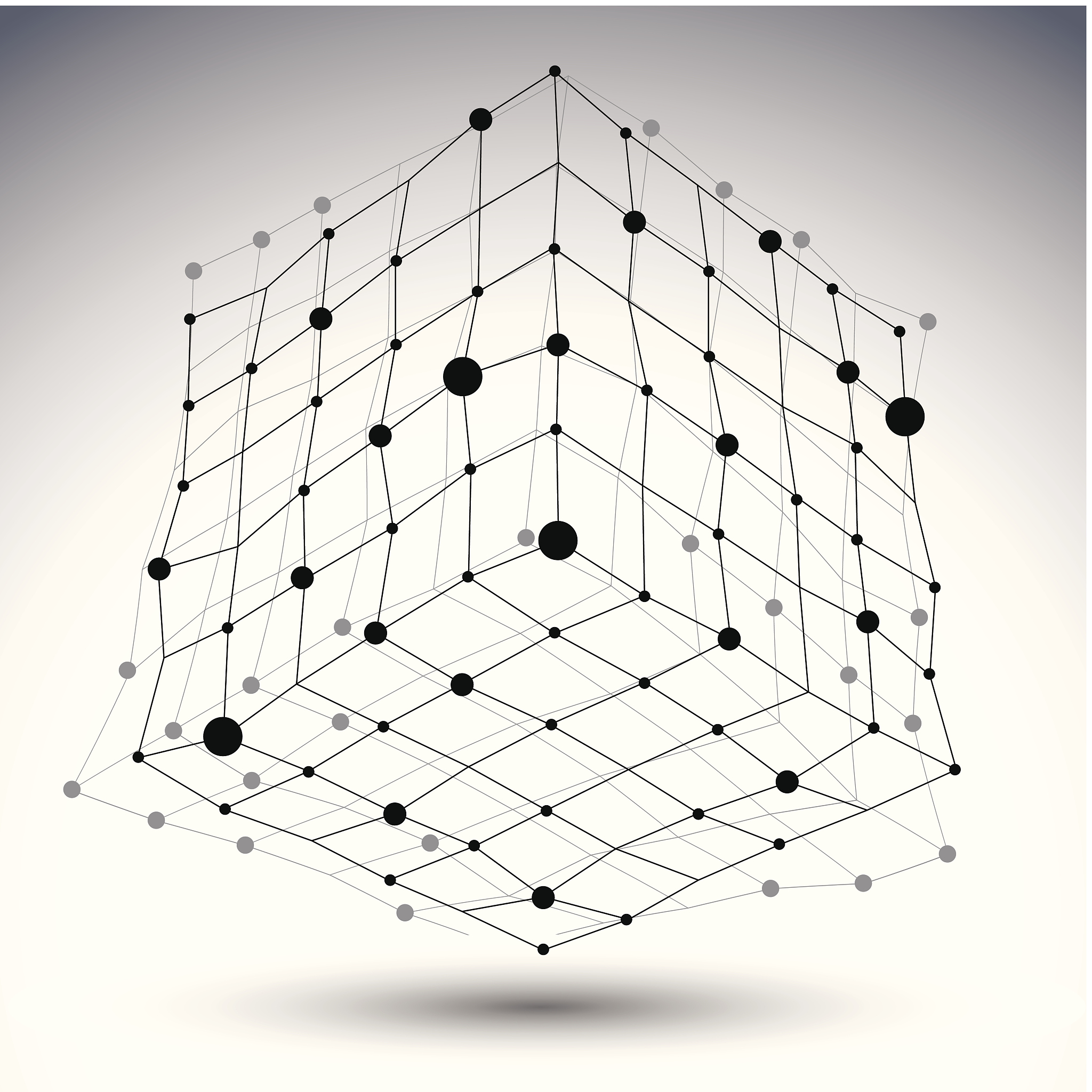 spatial vector black and white digital eps8 object, contrast