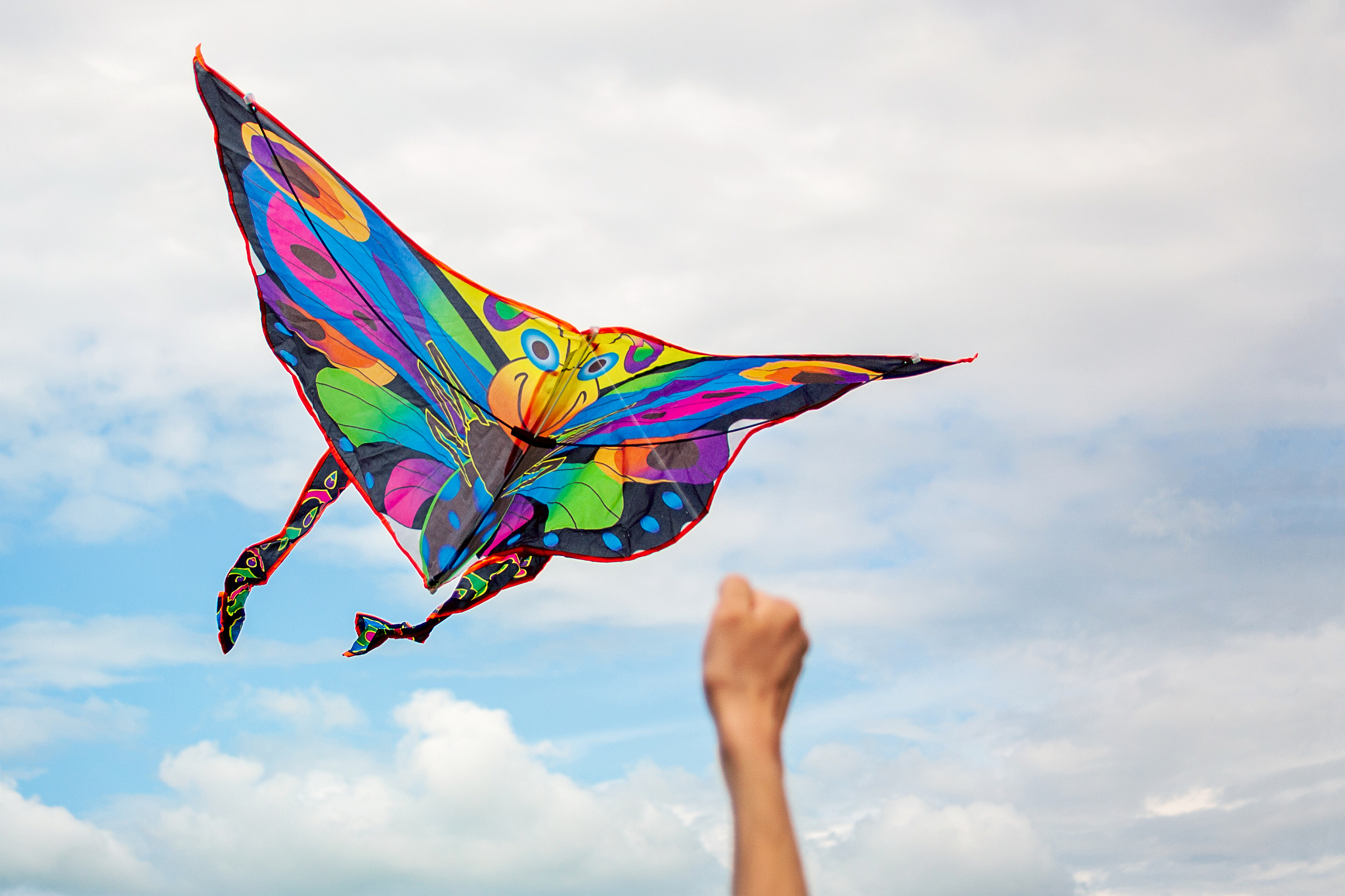 kite in hand