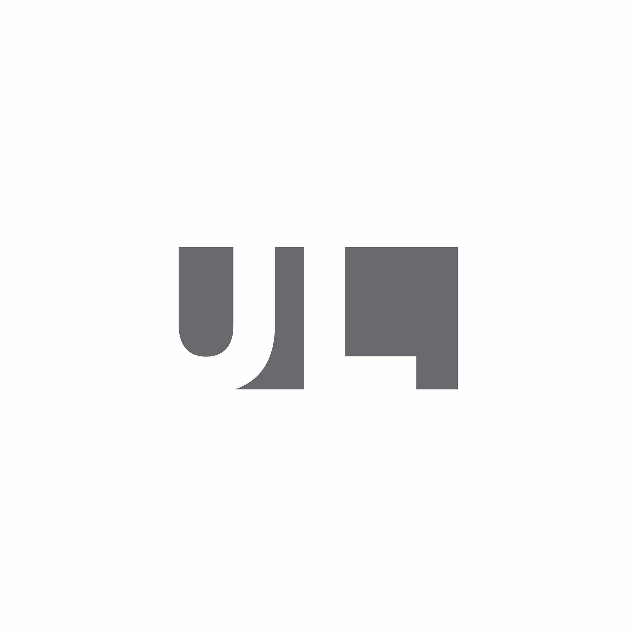 ul logo monogram with negative space style design