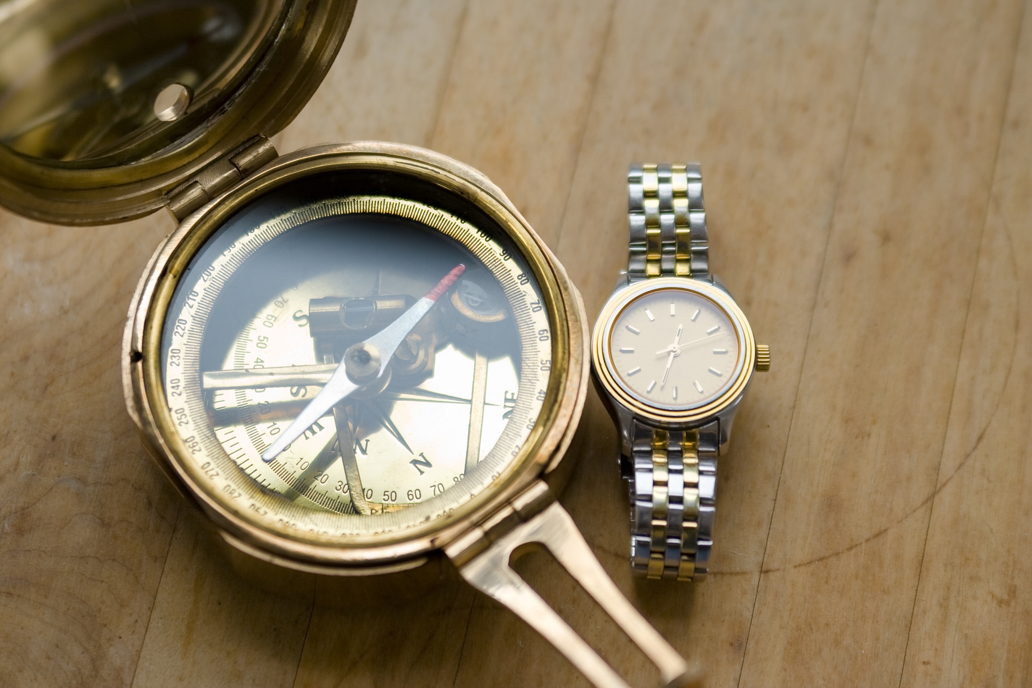 marine compass and watch