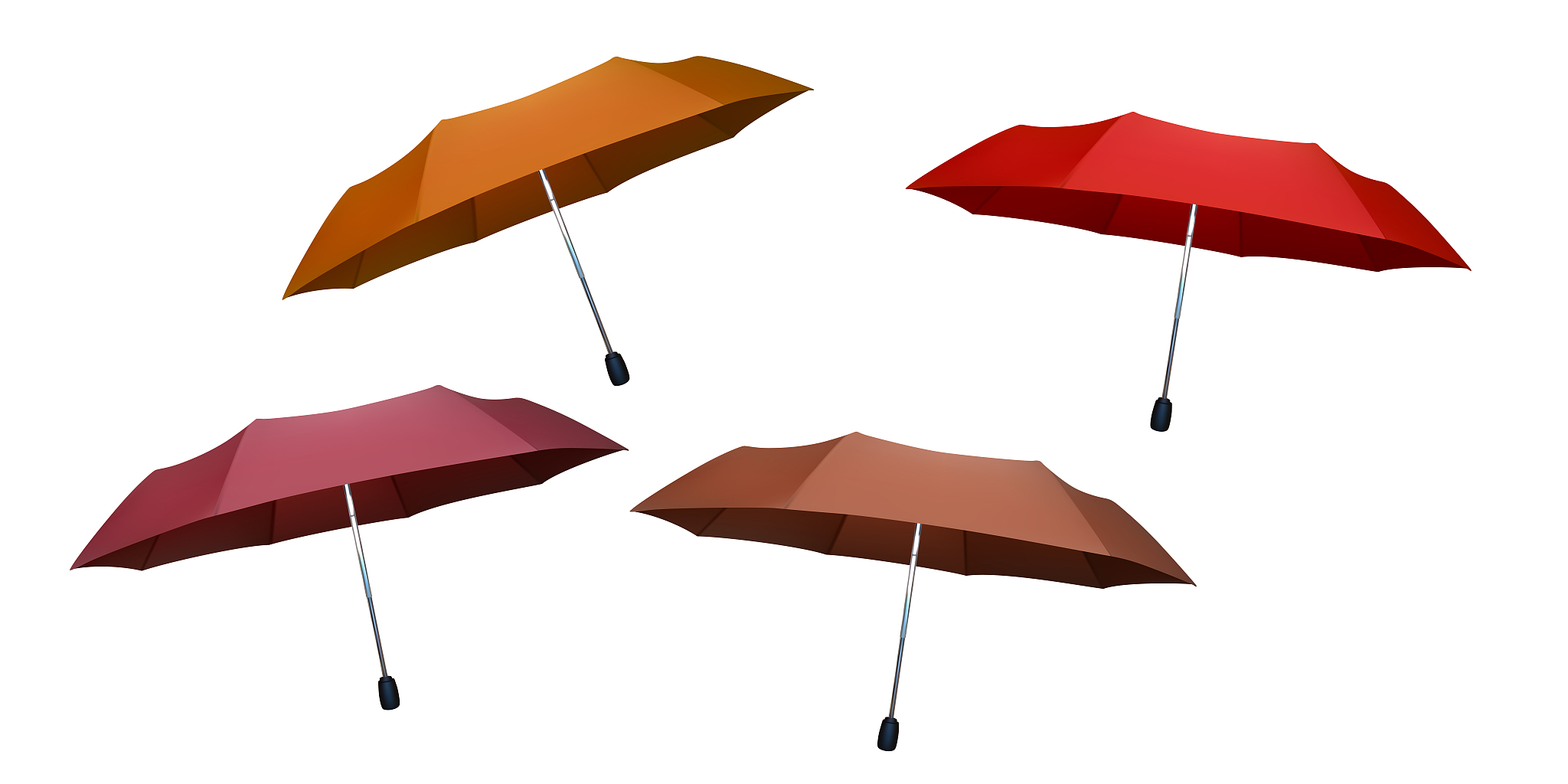 set of umbrellas for women.