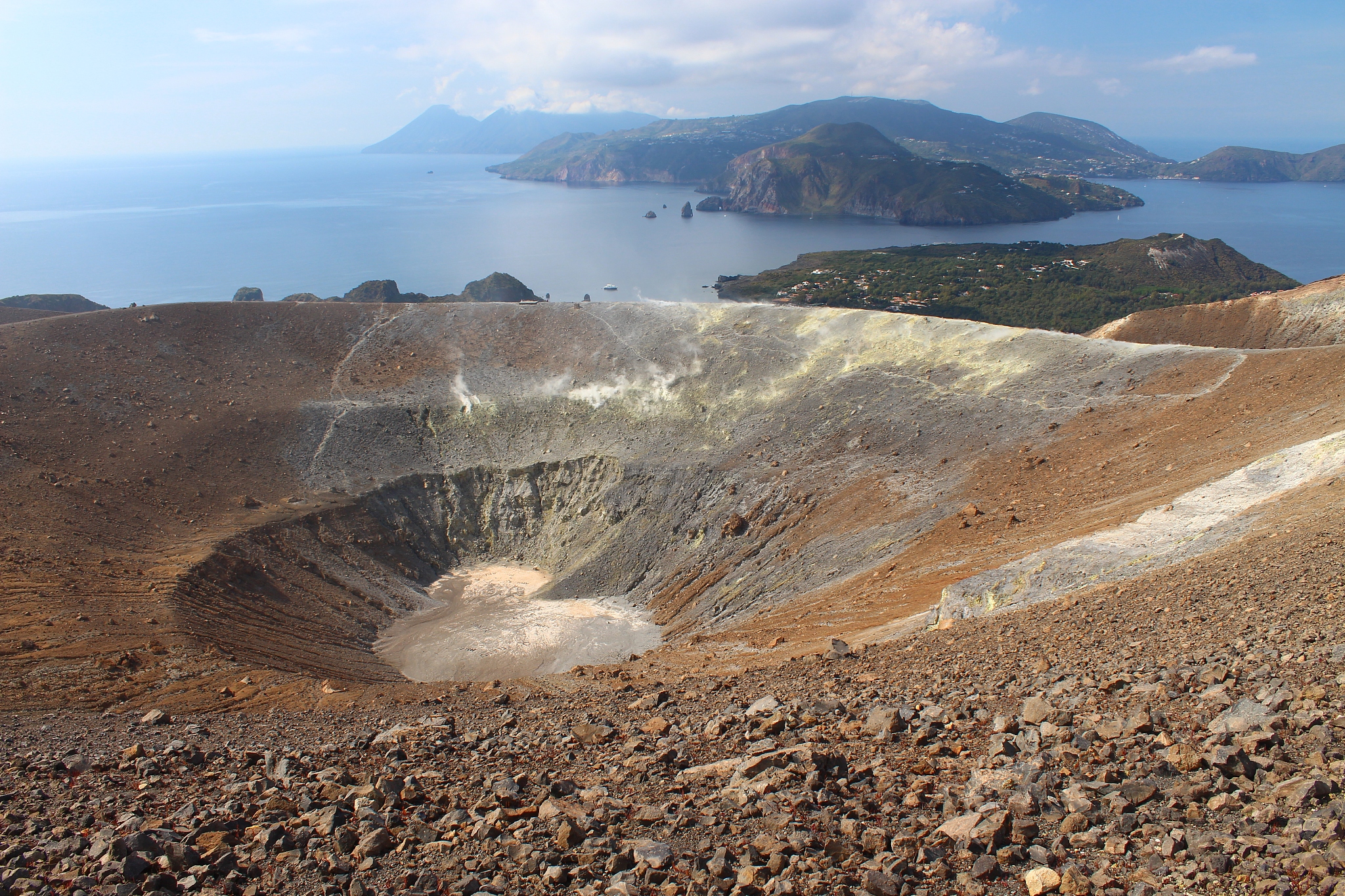 crater of vulcano island. aeolian islands, italy.