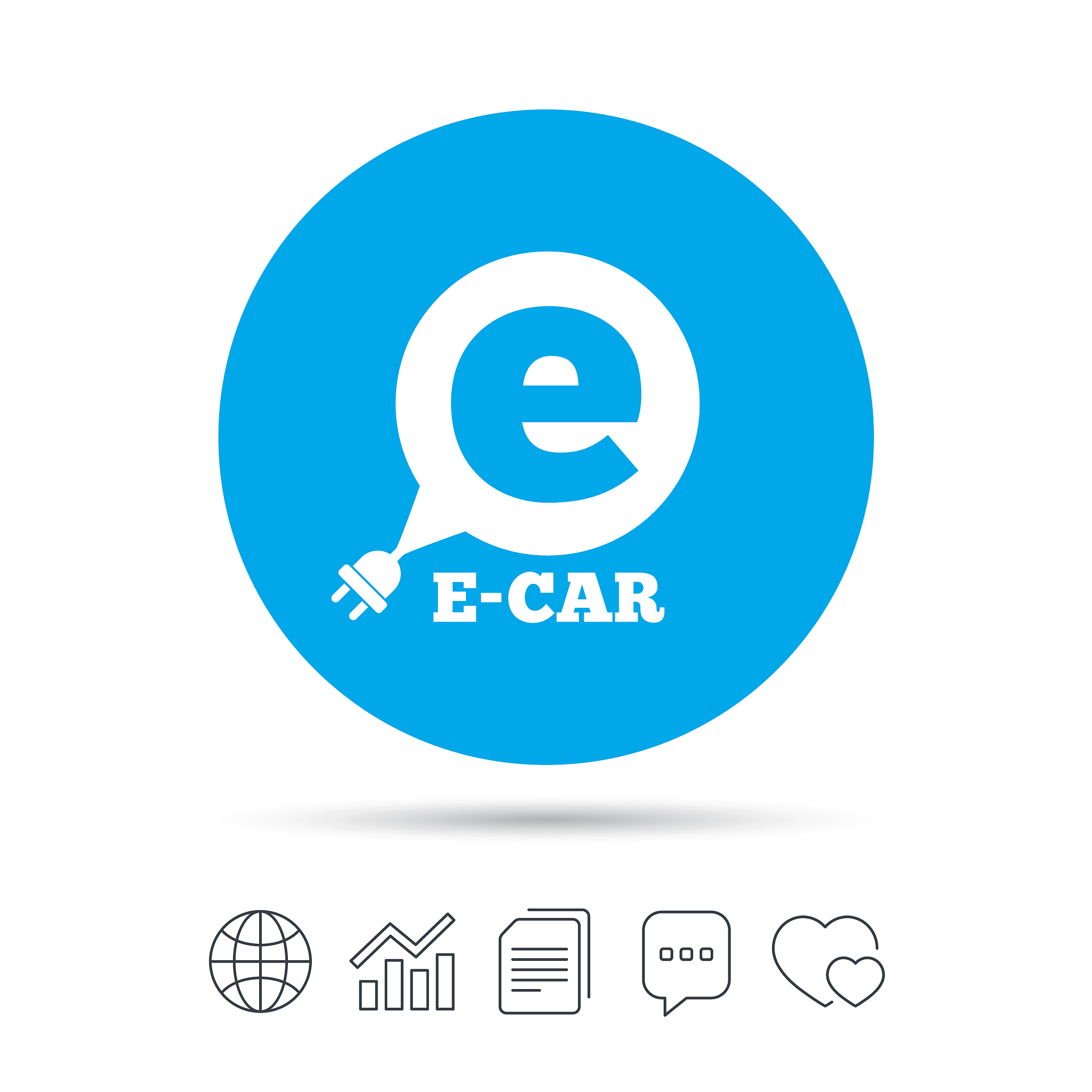 electric car sign icon electric vehicle symbol