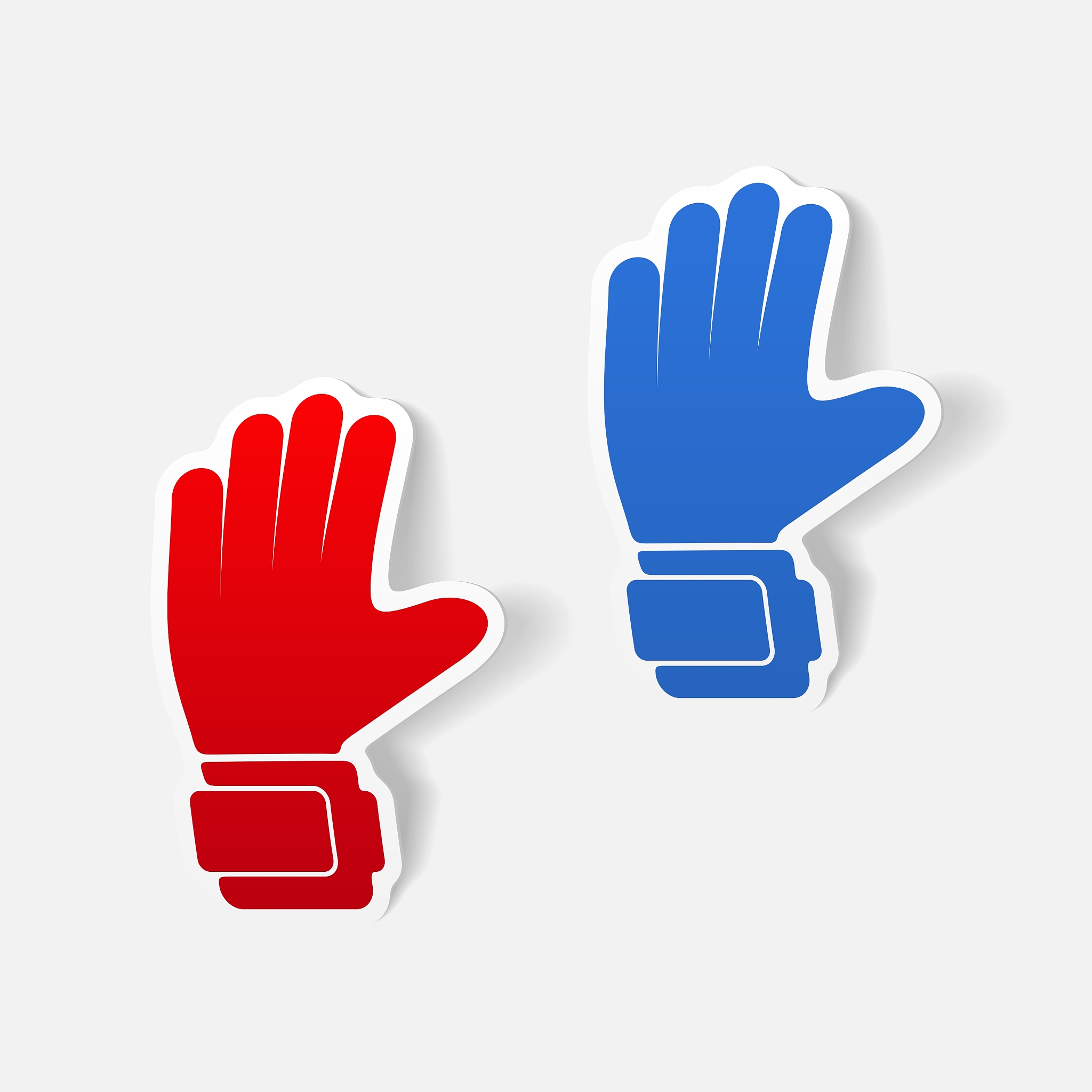 realistic design element gloves