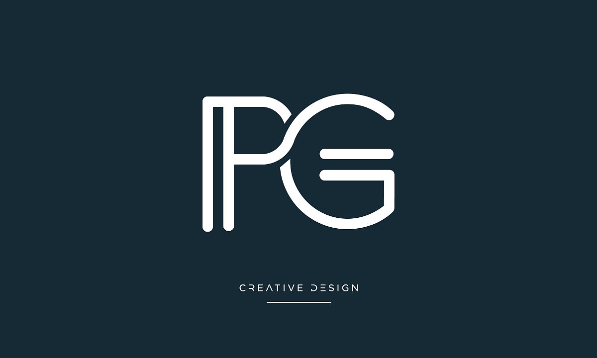 pg或gp字母字母抽象标志图标矢量模板