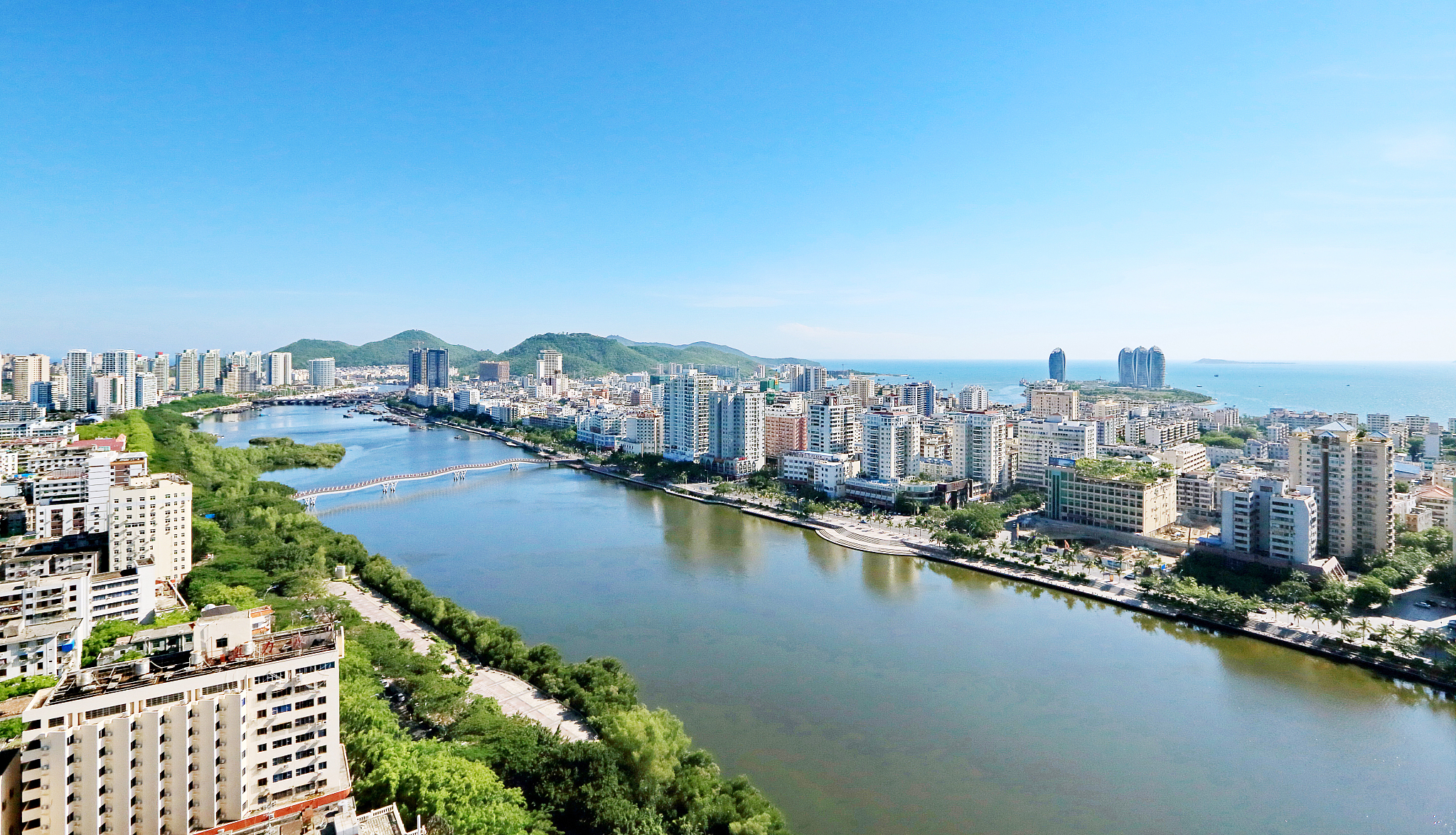 海南三亚城市建筑风光