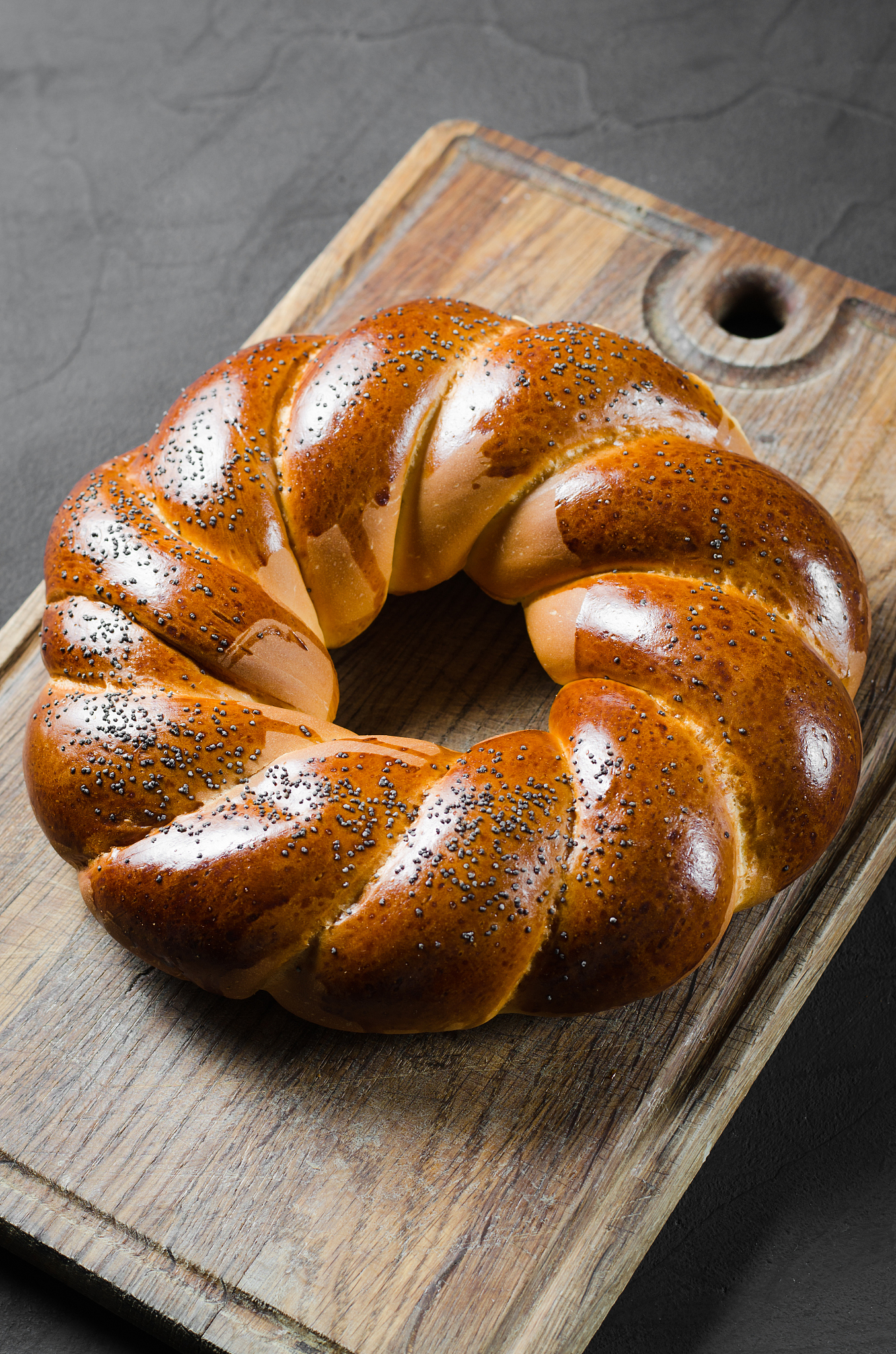 traditional wicker homemade sweet bread.