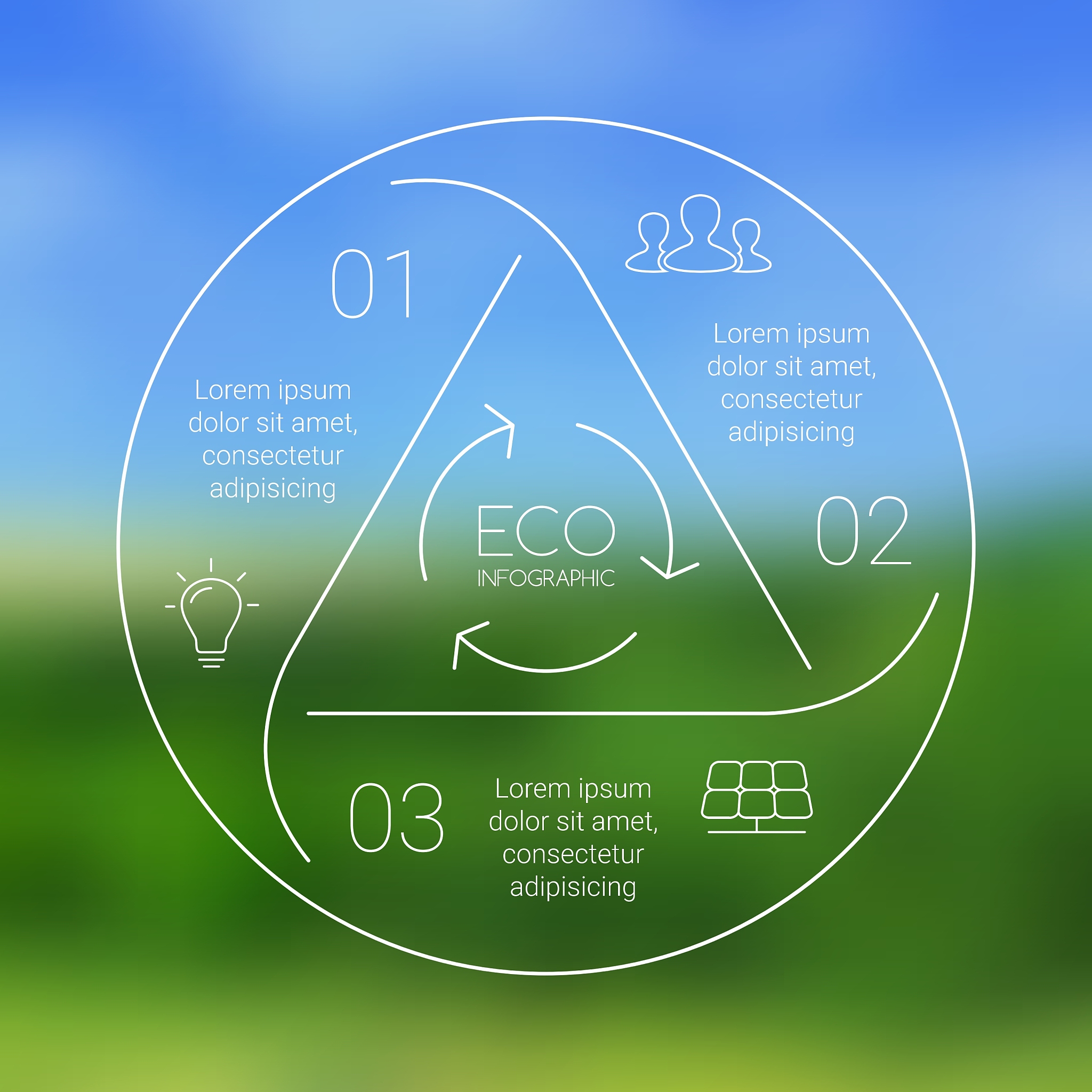 circle eco infographic ecology template