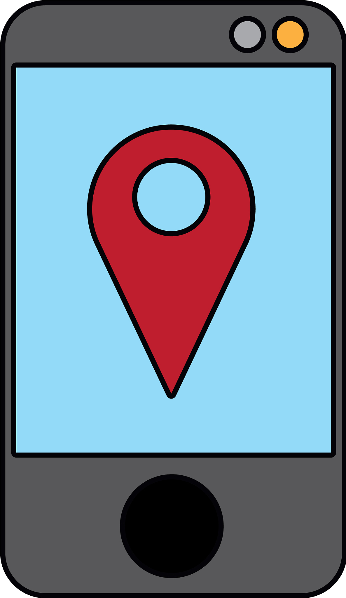 mobile gps navigation location pin concept