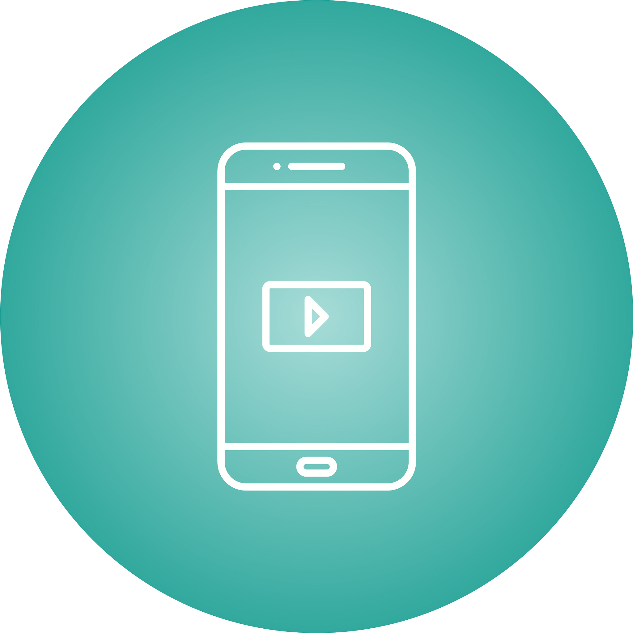 unique video app line icon