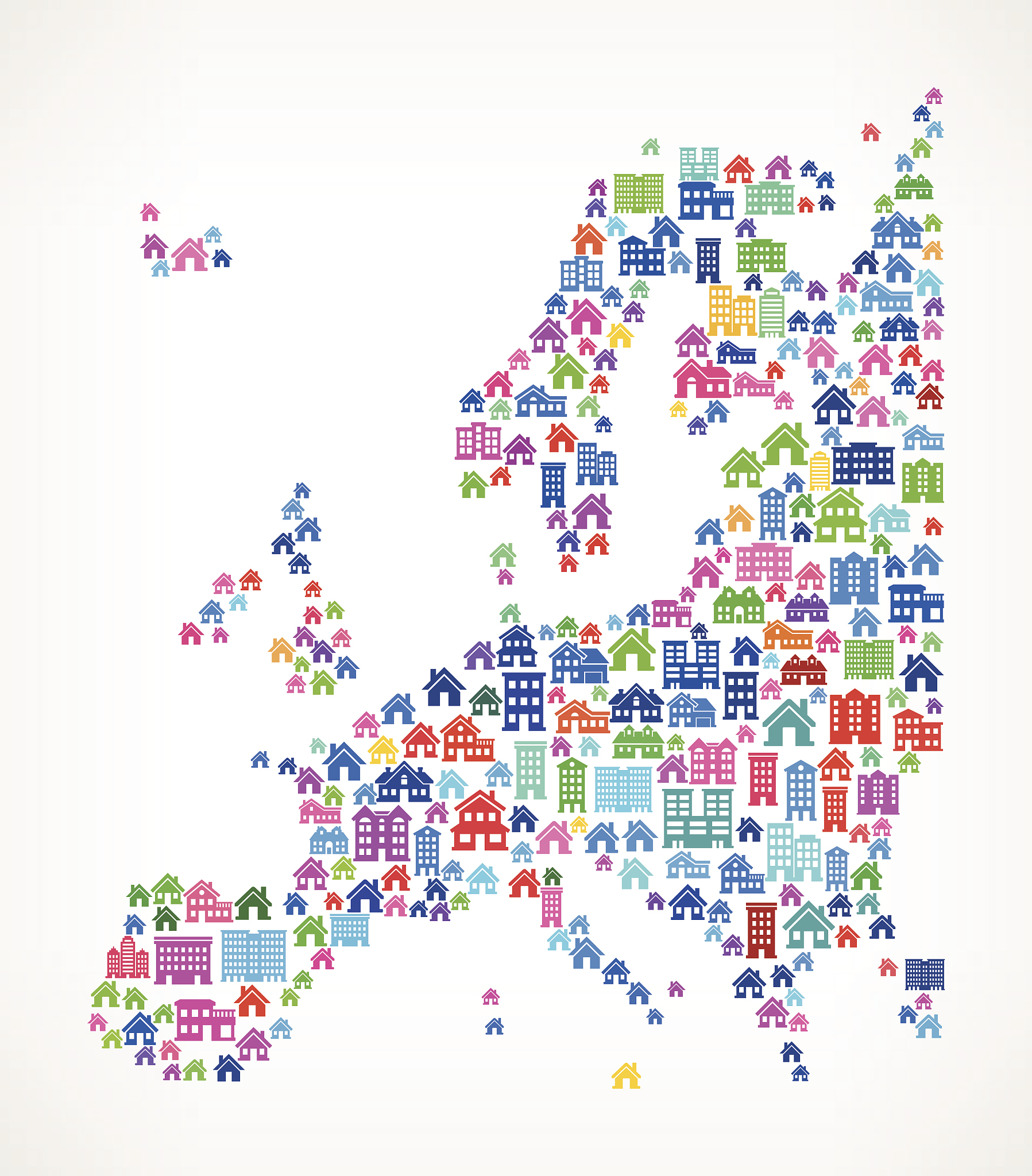 europe real estate royalty free vector art pattern