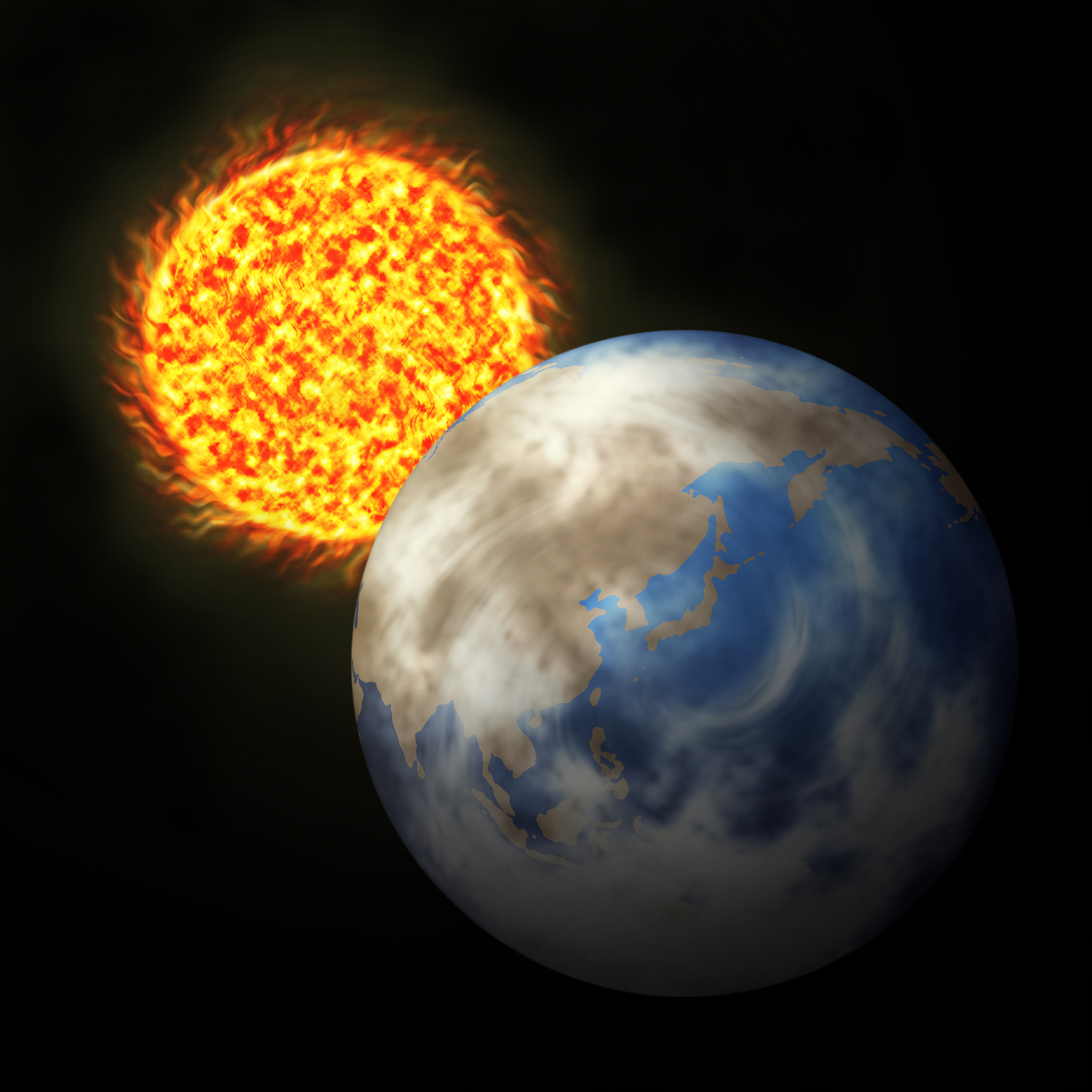 太阳和地球的体积关系是什么？