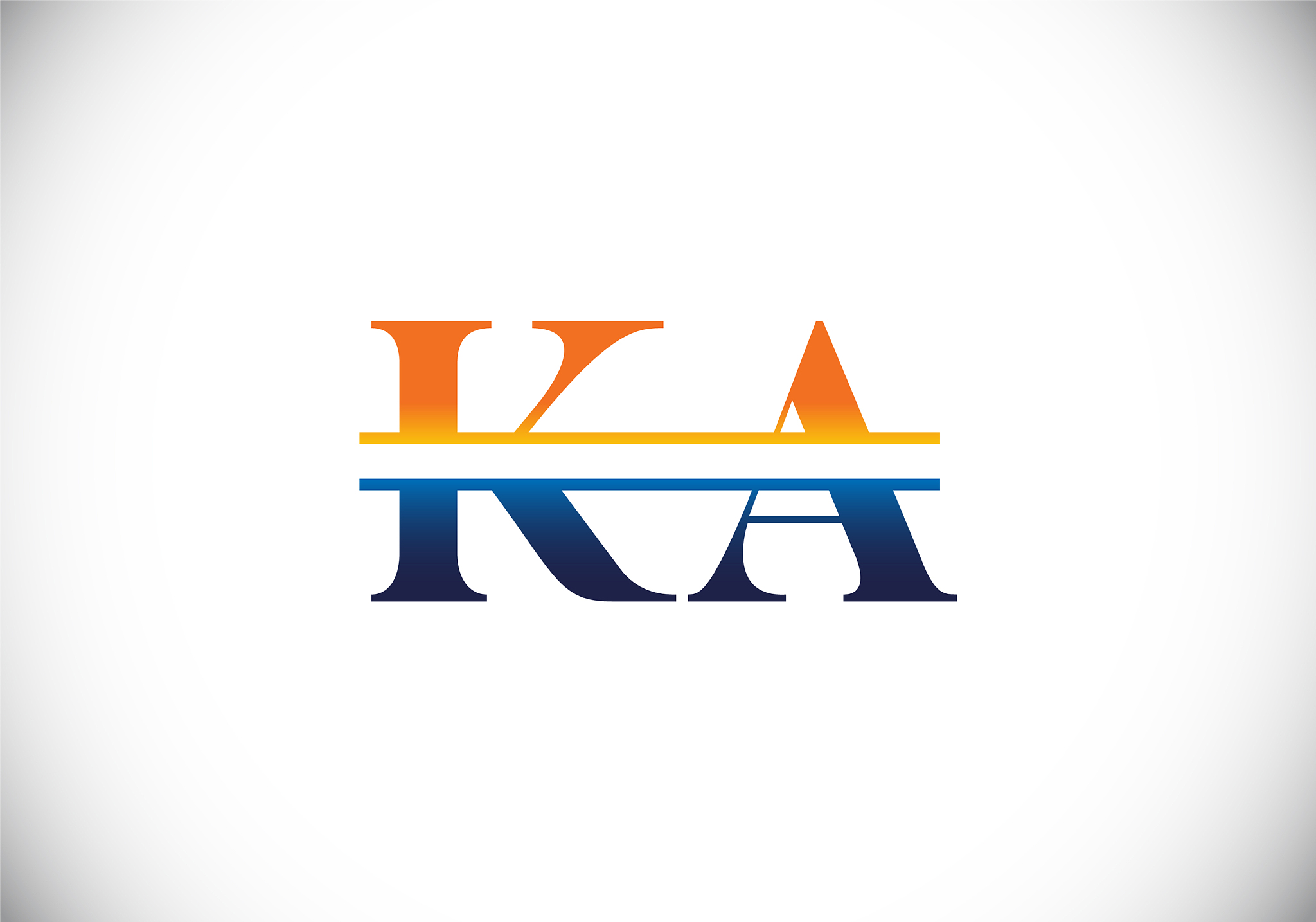 initial monogram letter k a logo design template