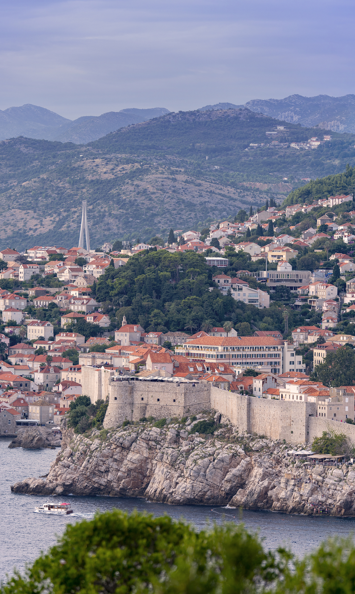 view of dubrovnik old town from lokrum island on the adriatic co