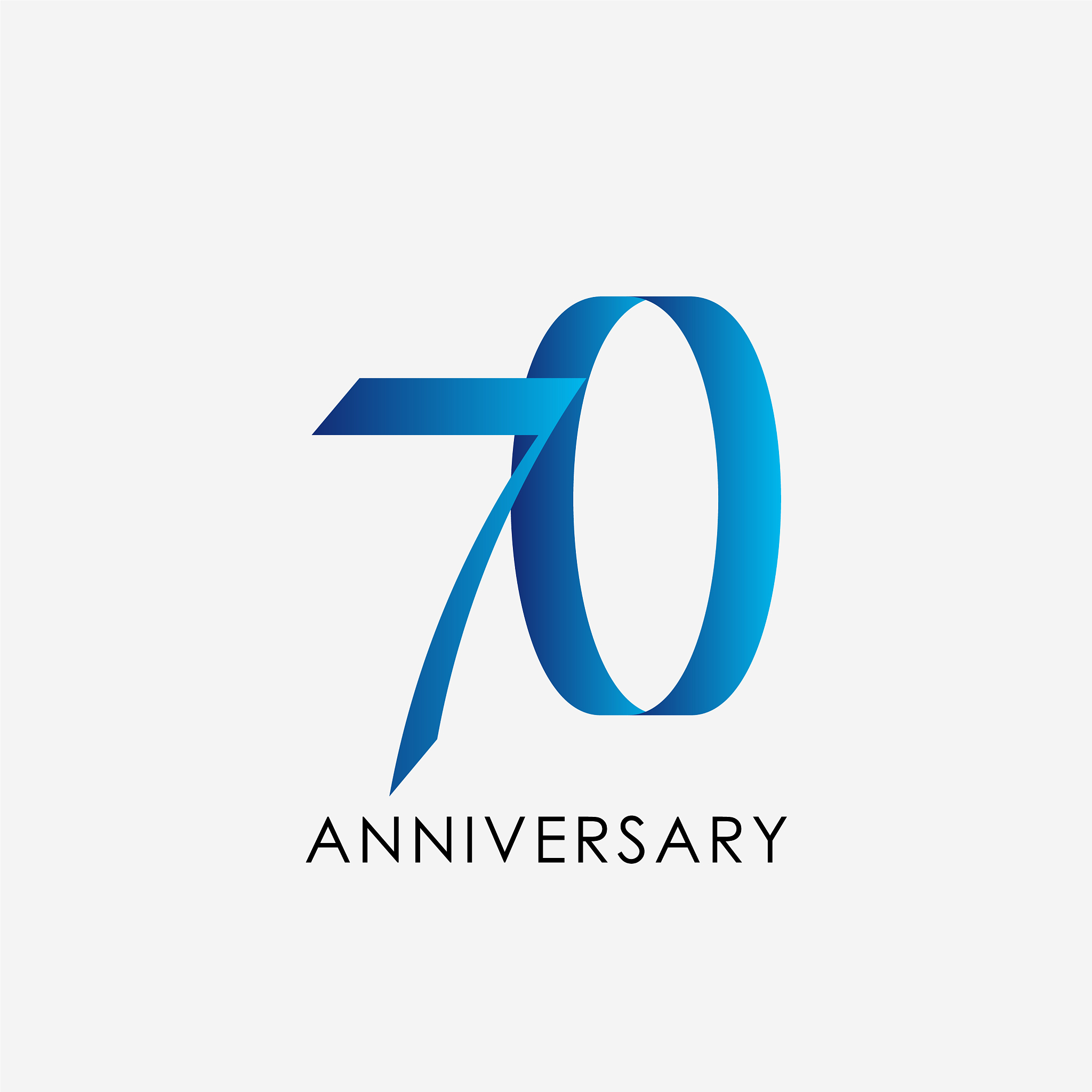 70 years anniversary template design