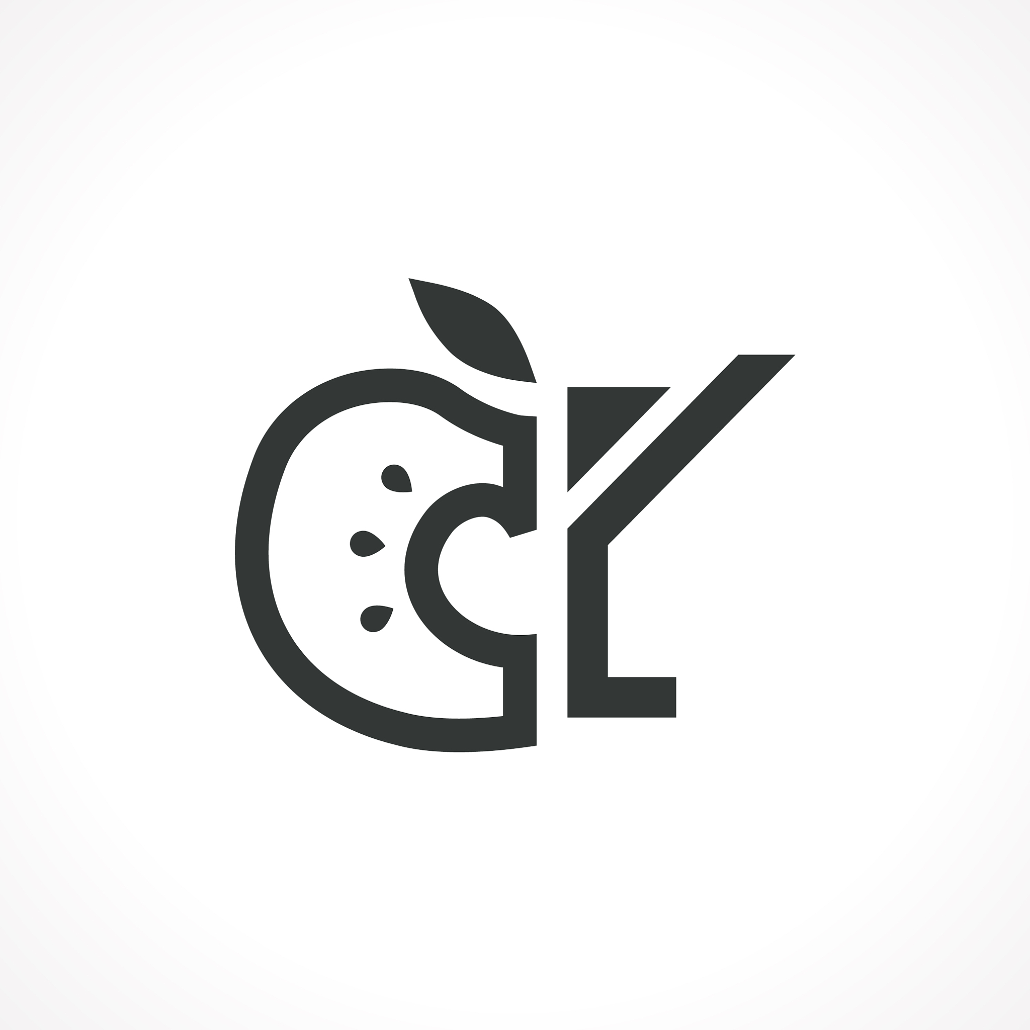 logo wineglass with apple