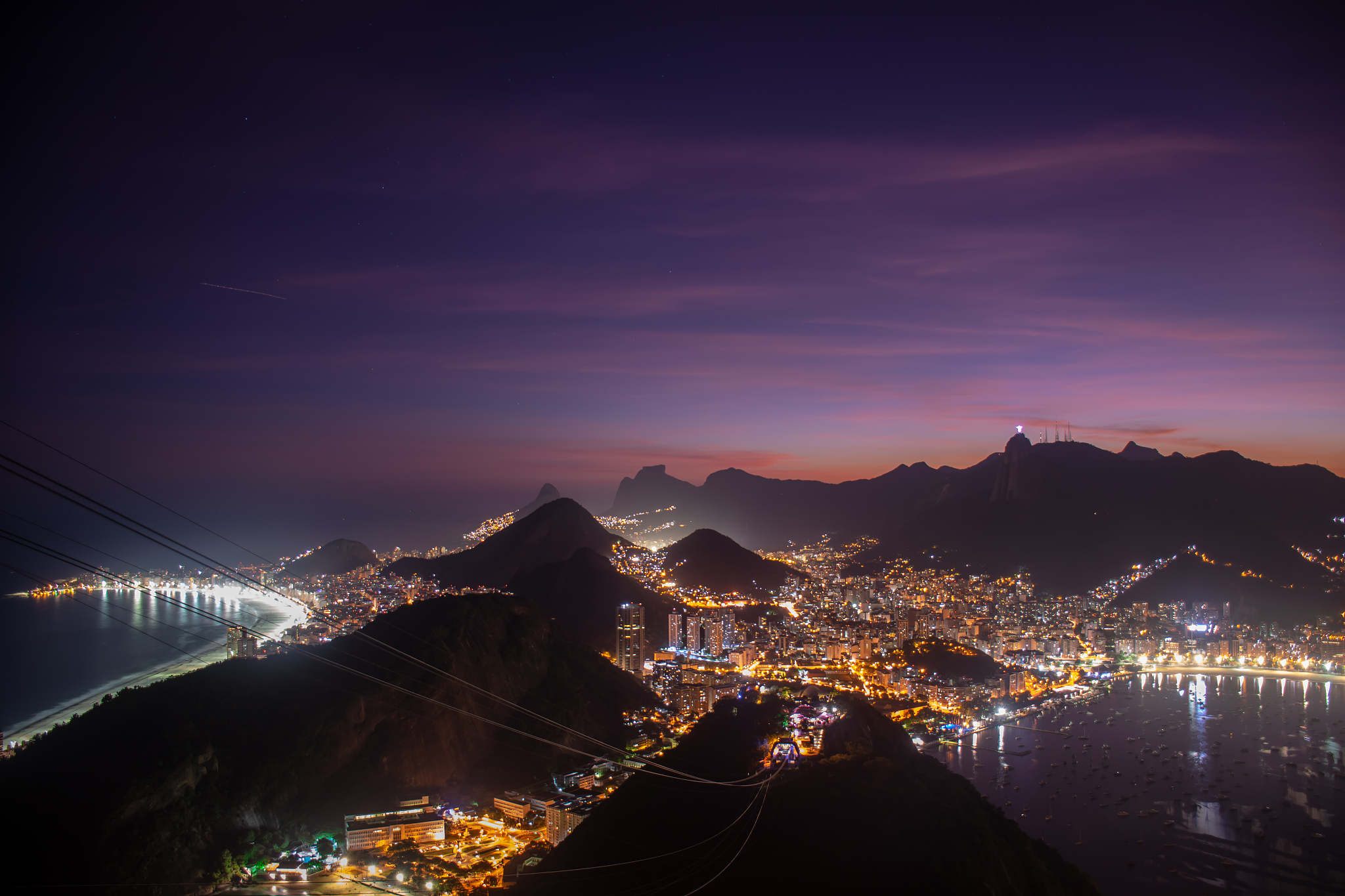 anoitecer no rio de janeiro, cidade maravilhosa