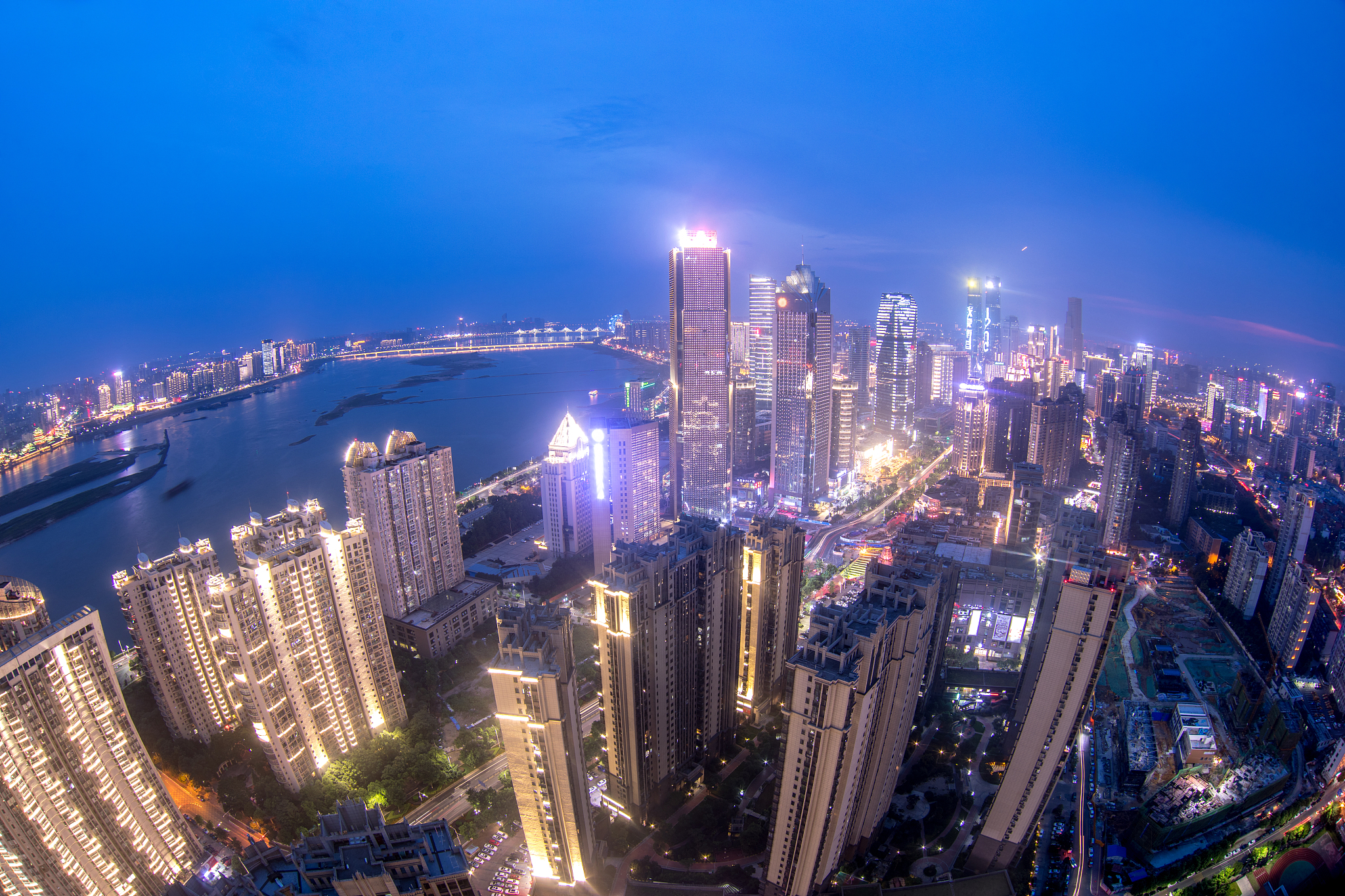 南昌市红谷滩夜景