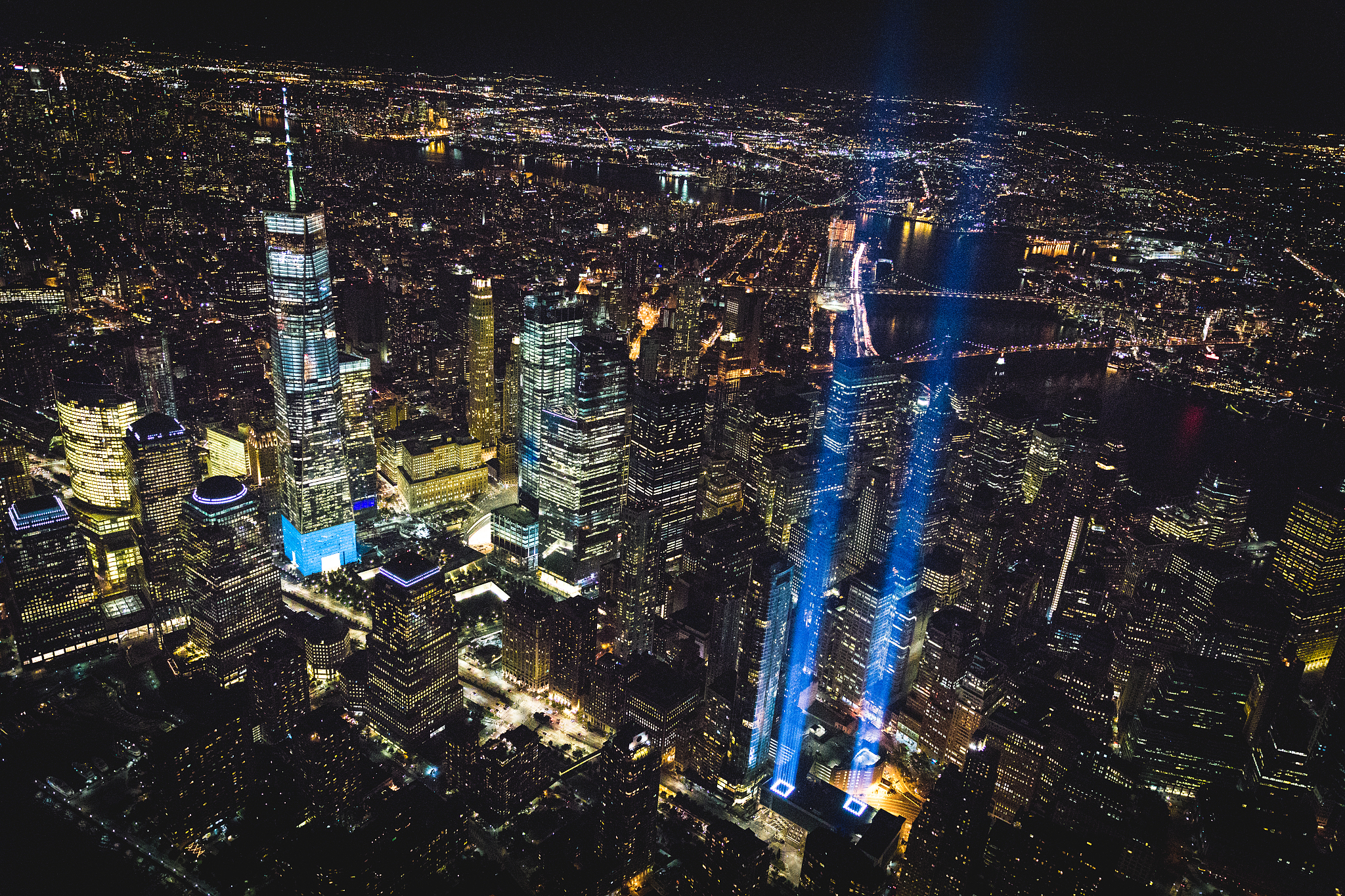 september 11th — tribute in light. new york, ny usa