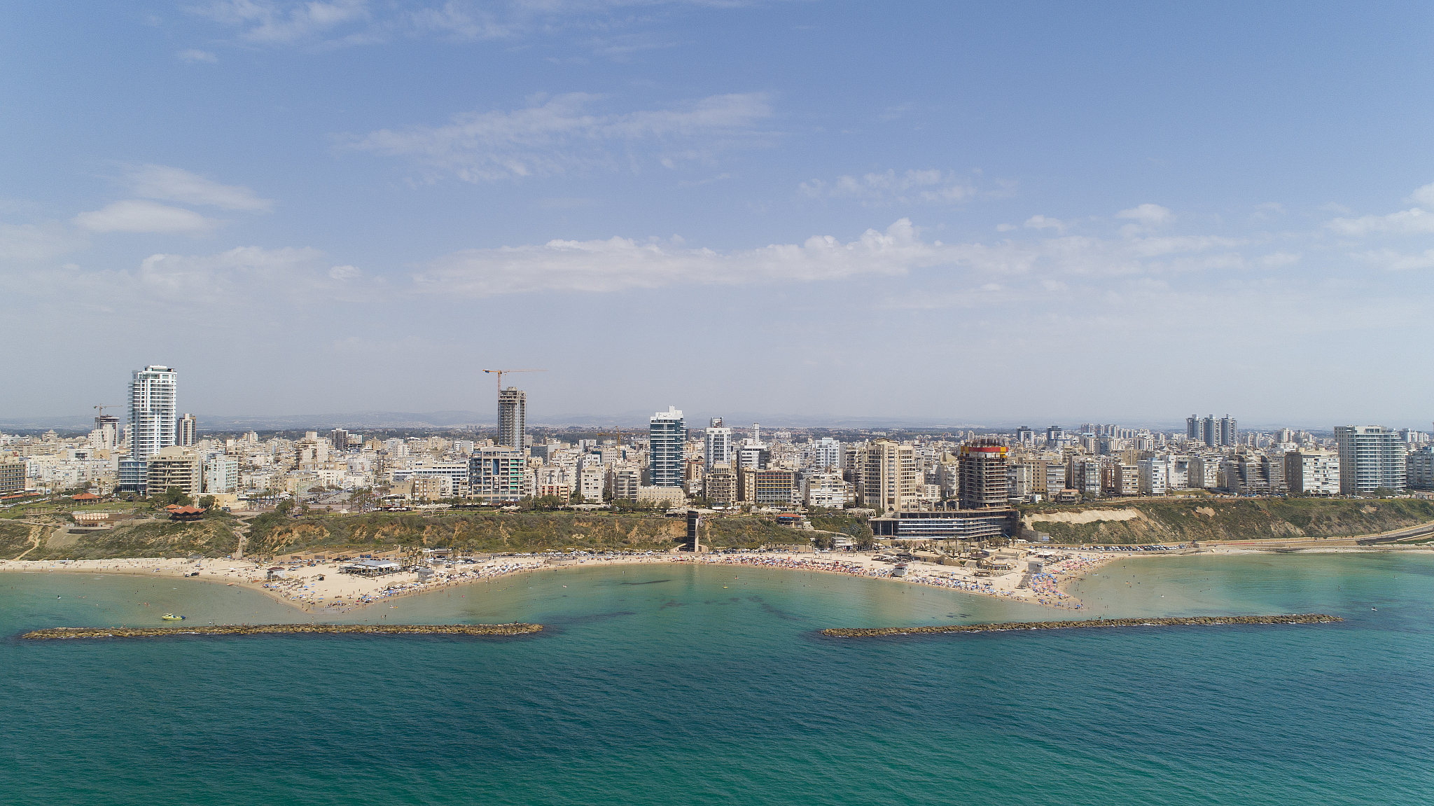 netanya city view from the sea