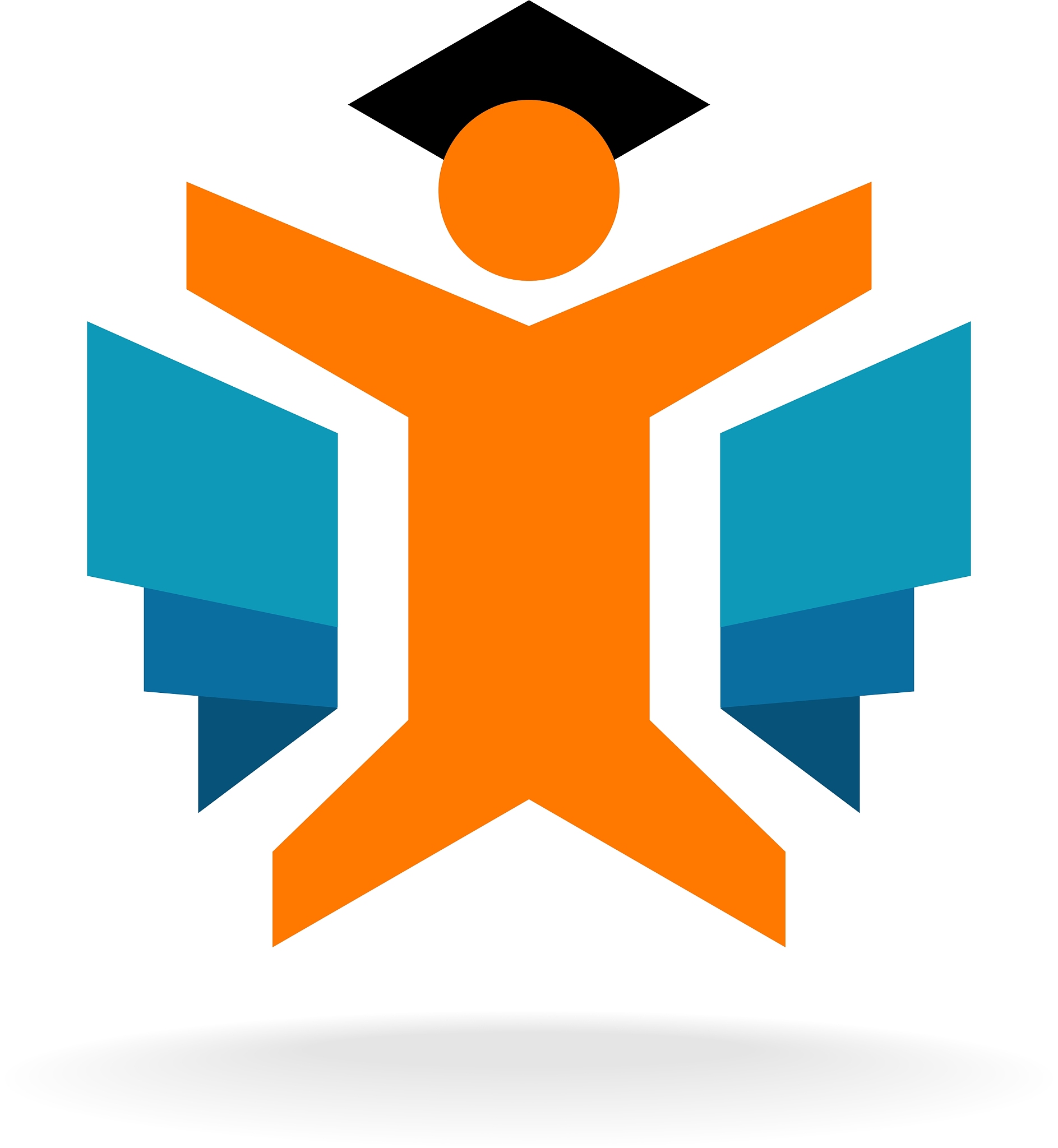education logo easy learning concept open book