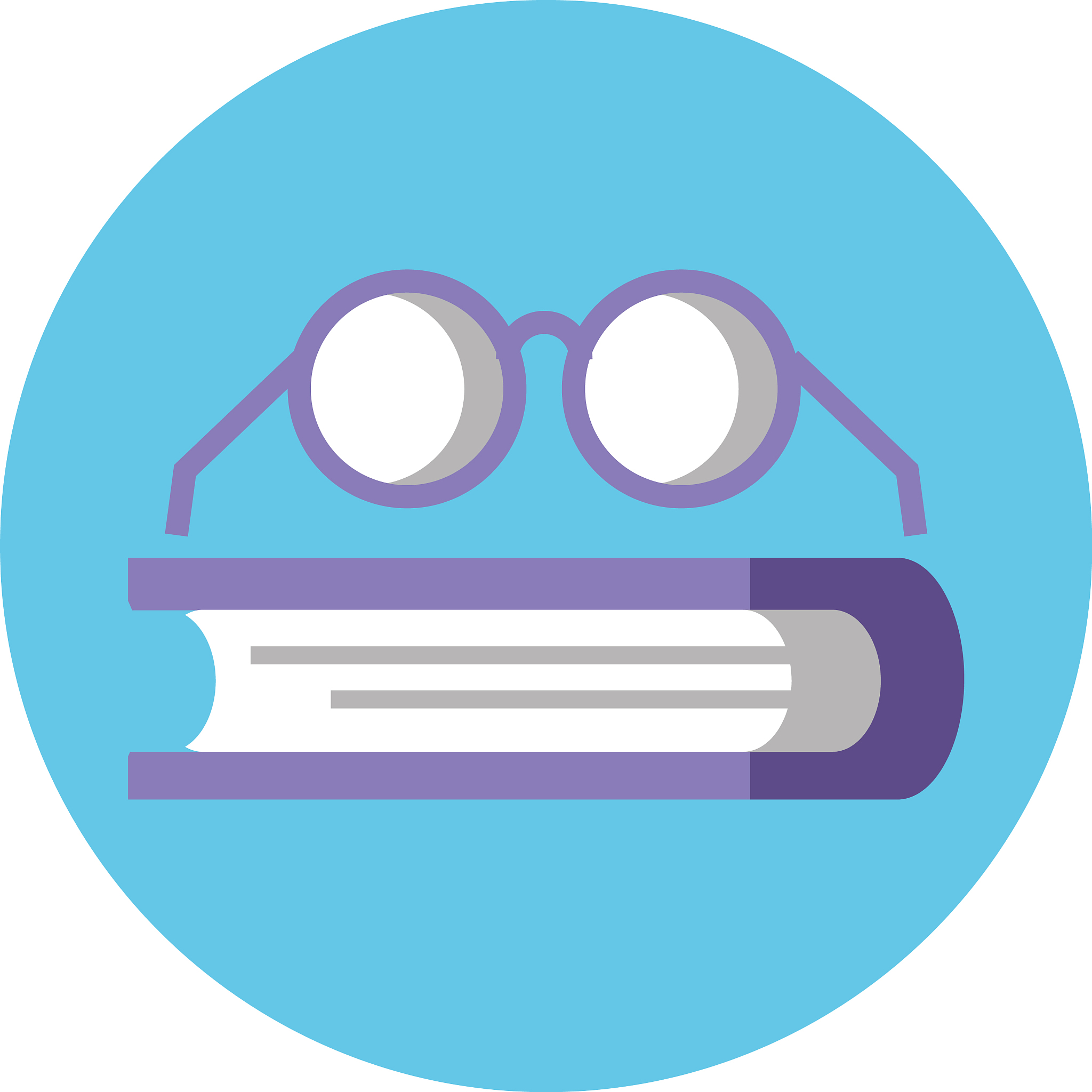 glasses and book block style icon
