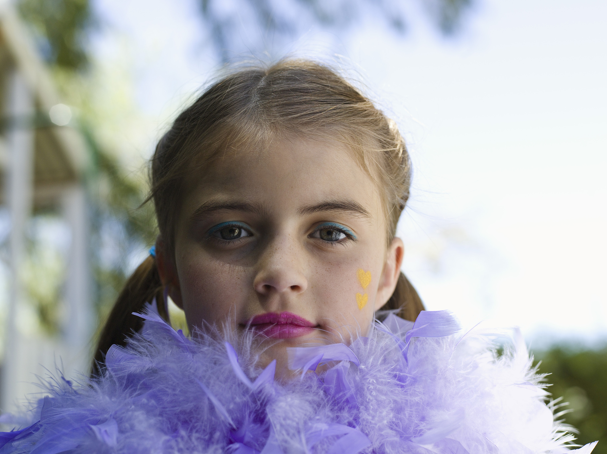 girl with make-up on face