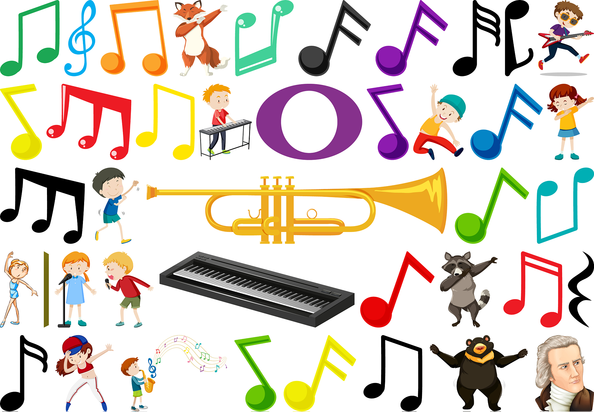set of music element