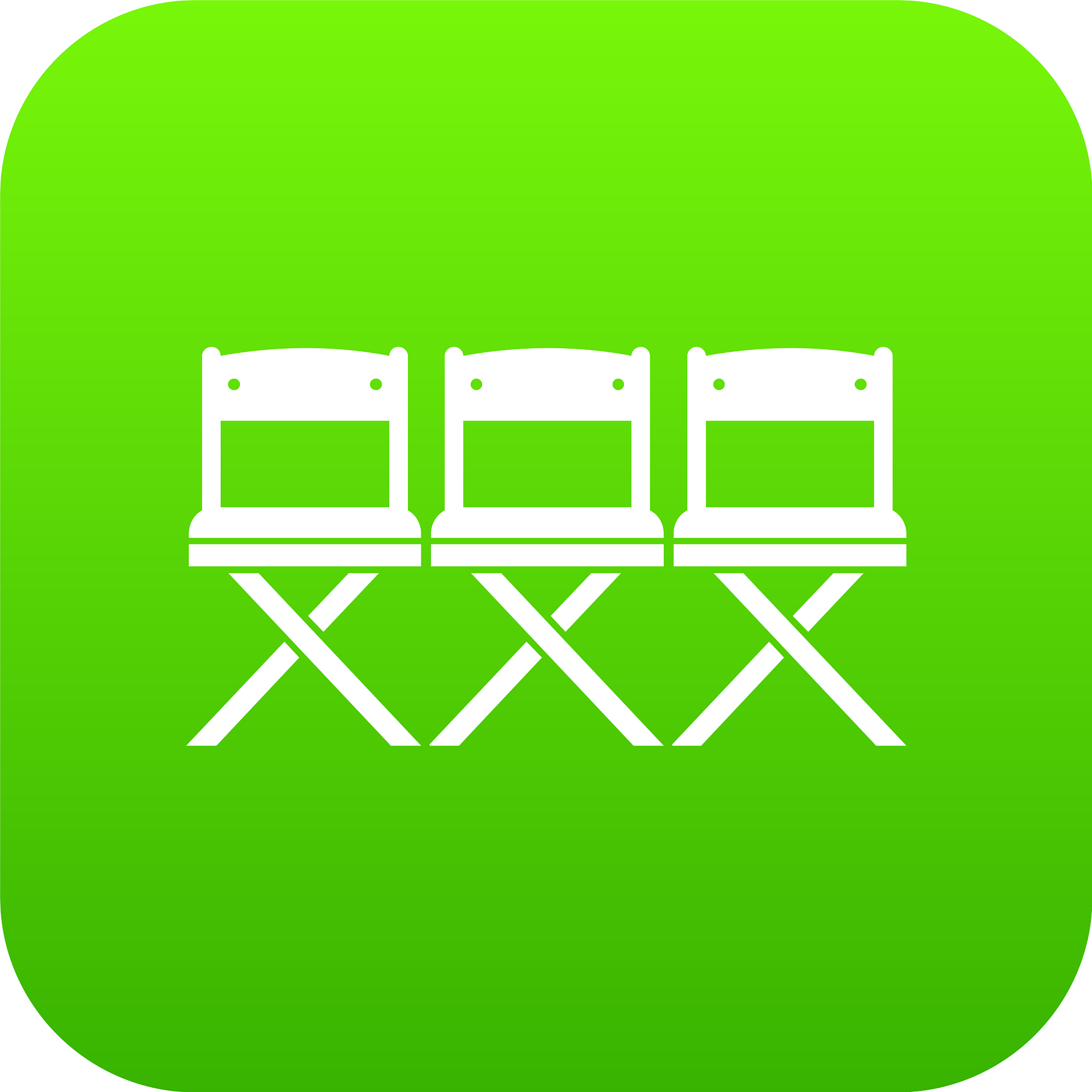 chairs icon digital green
