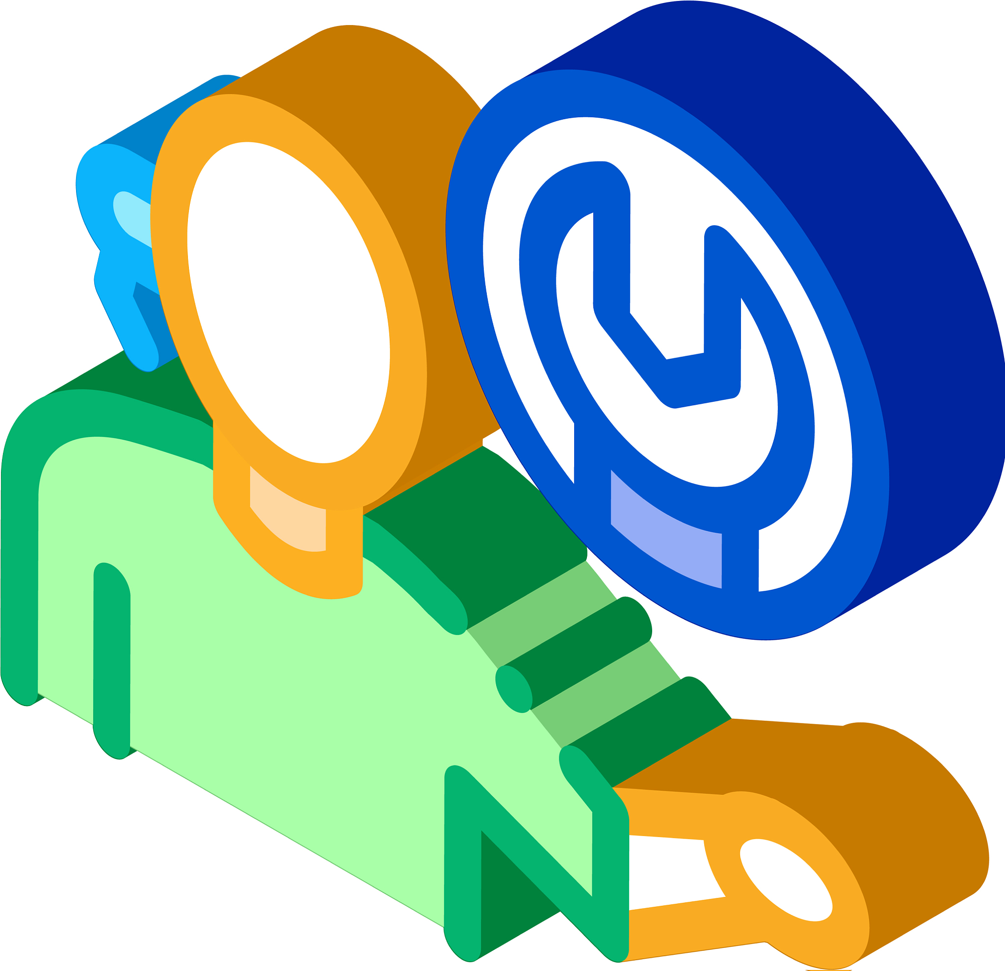 contact help setting problems isometric icon