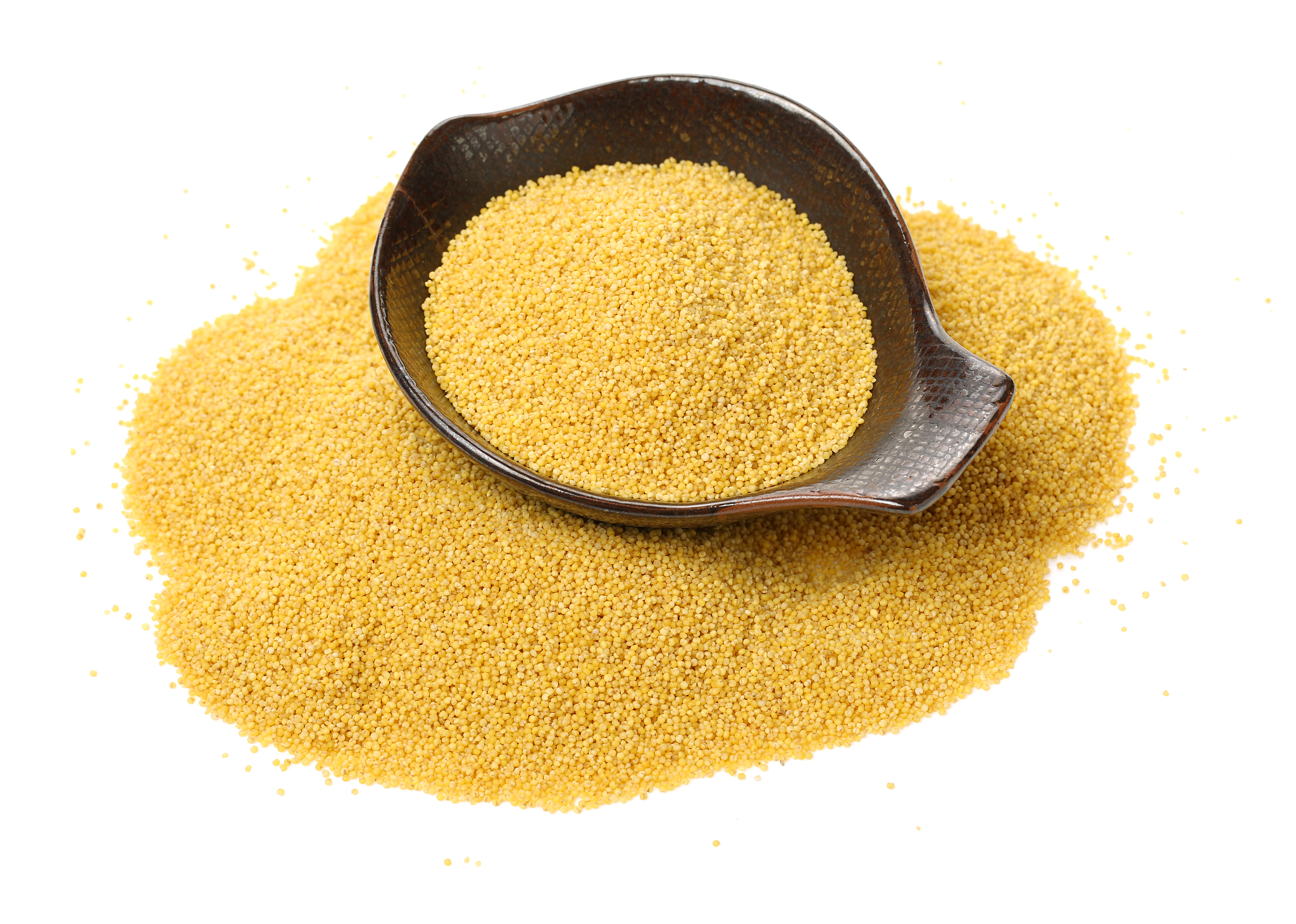 millet on white background
