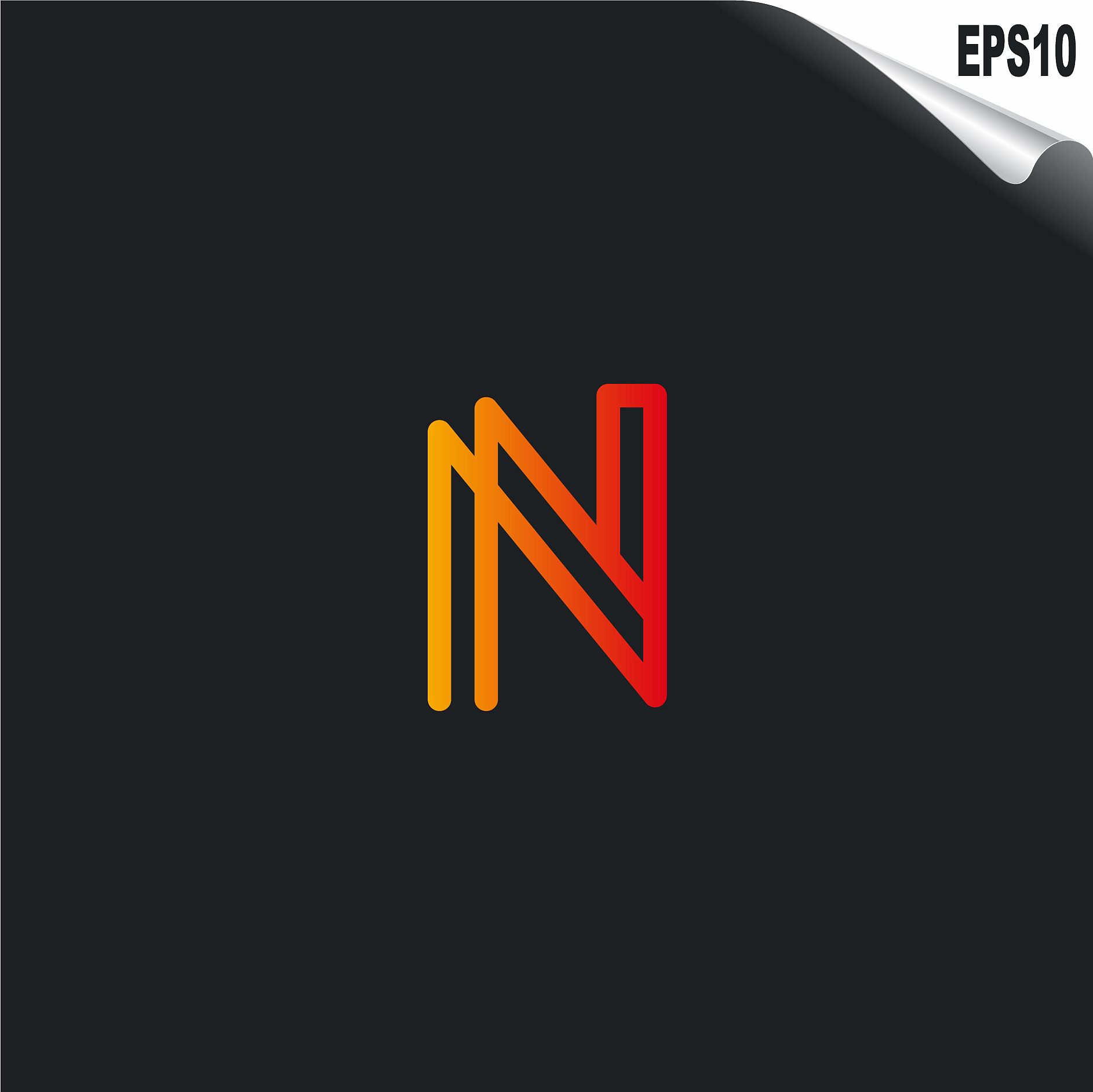initial n logo monogram design template simple