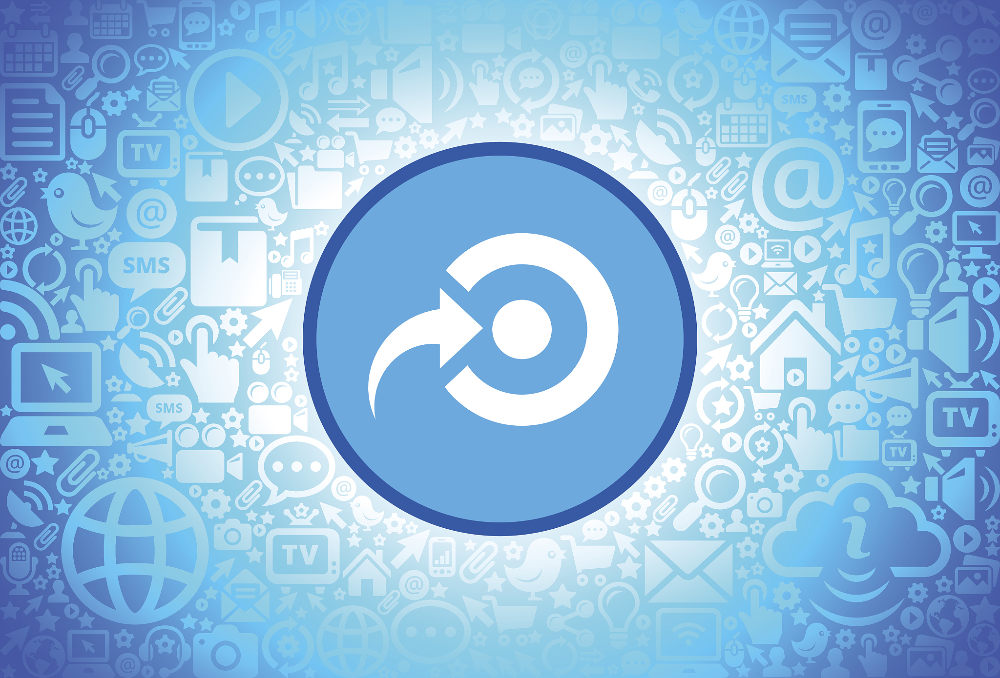 targ<strong>e</strong>t  icon on internet technology background