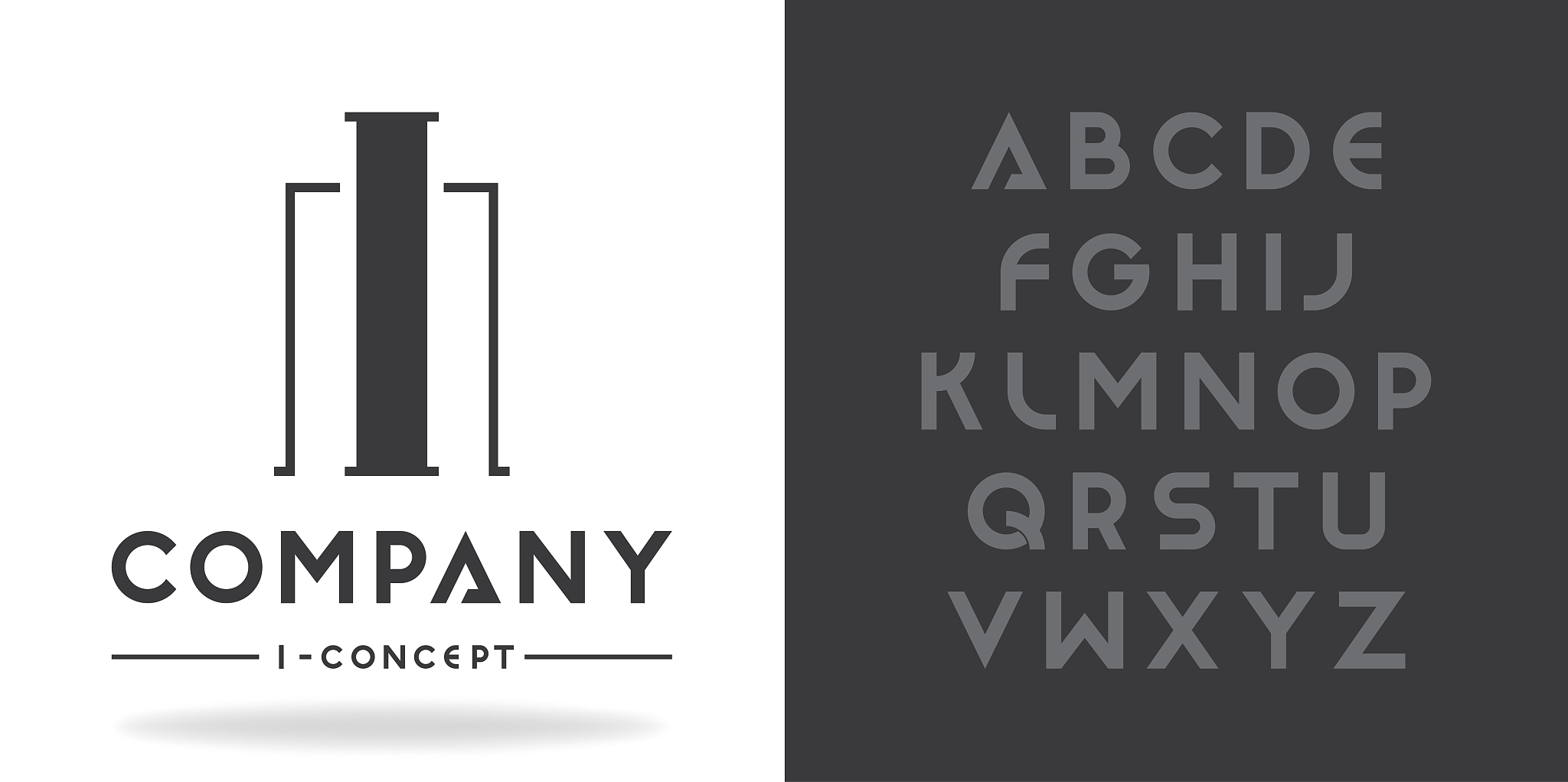 real estate, business logo template. font character design with 