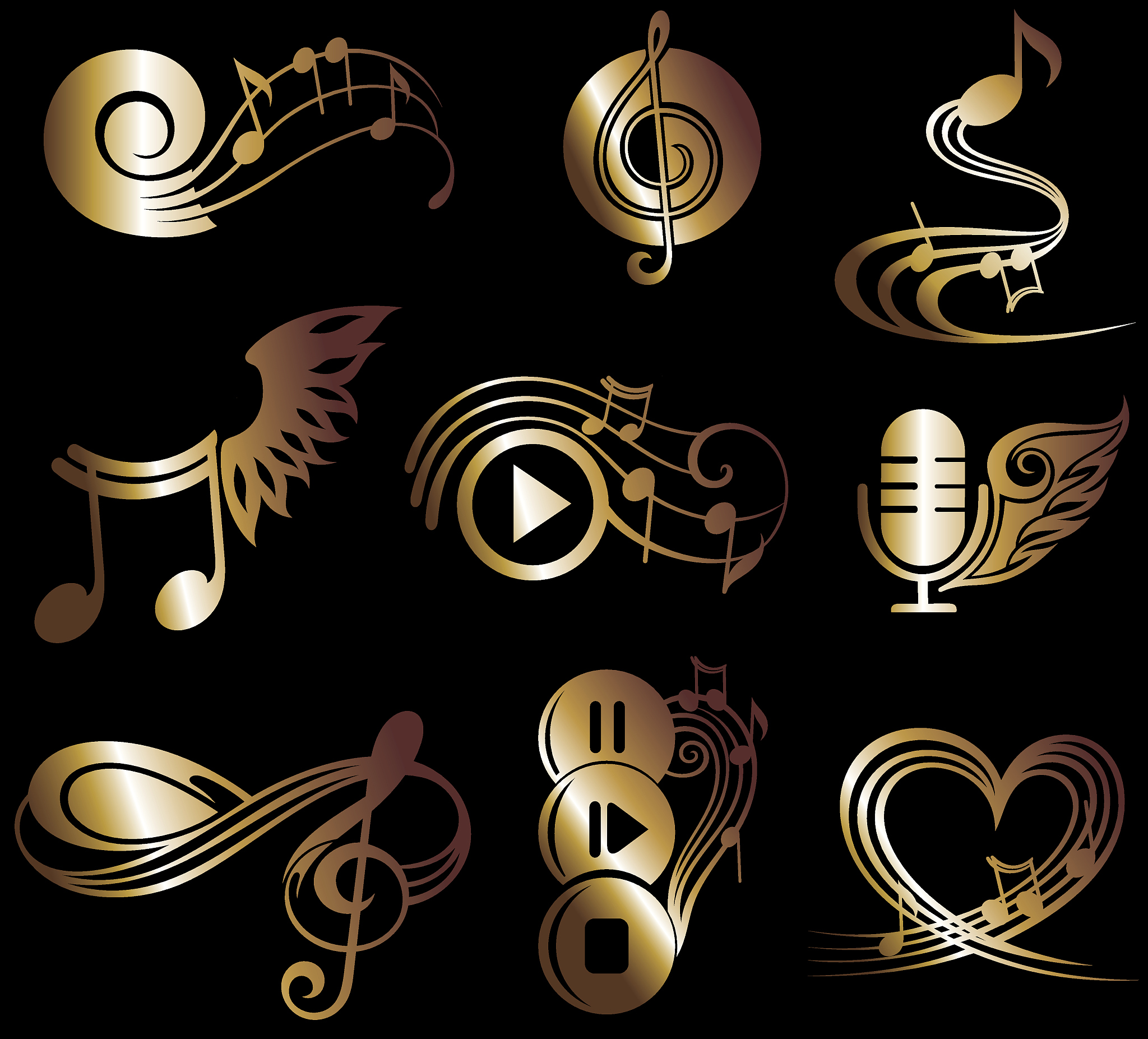 music icons set