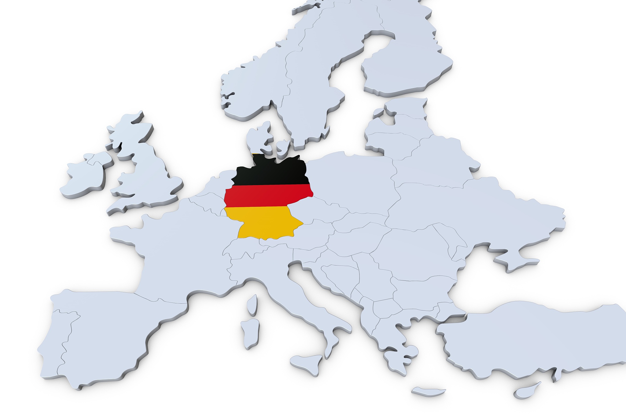 european map with germany highlighted