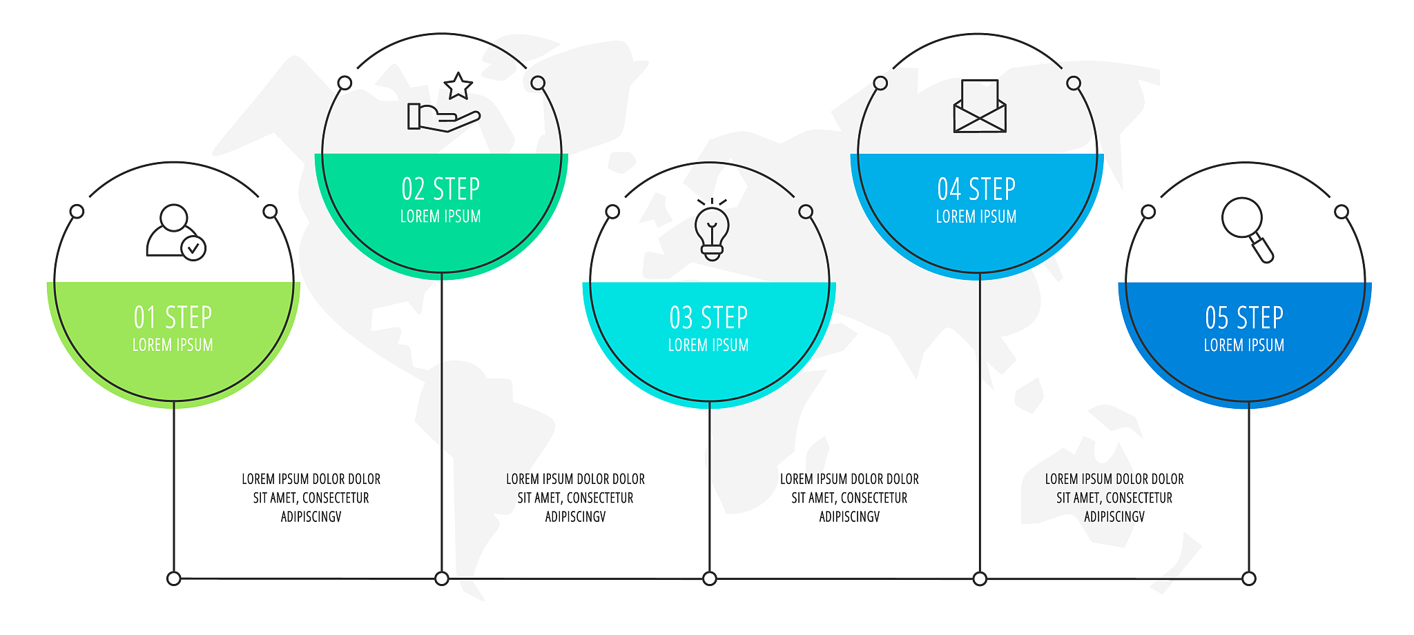 modern vector flat illustration. infographic circles template wi
