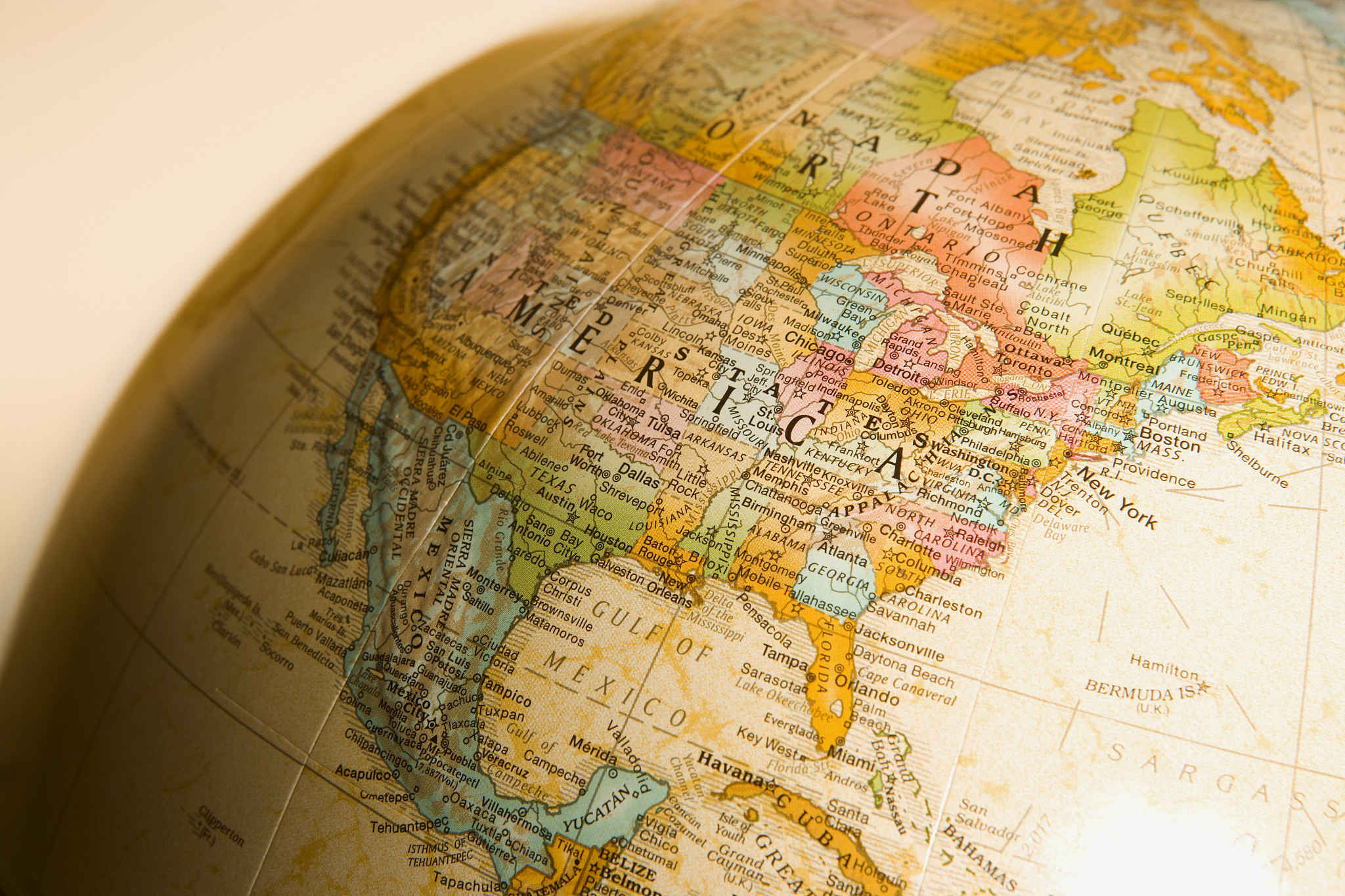 close-up of a globe