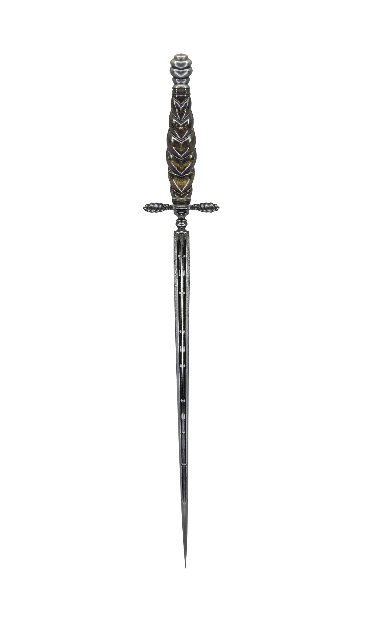 small antique japan sword on a white background