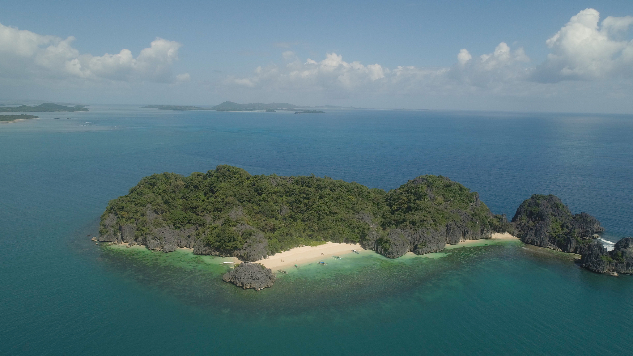 seascape of caramoan islands, camarines sur, philippines