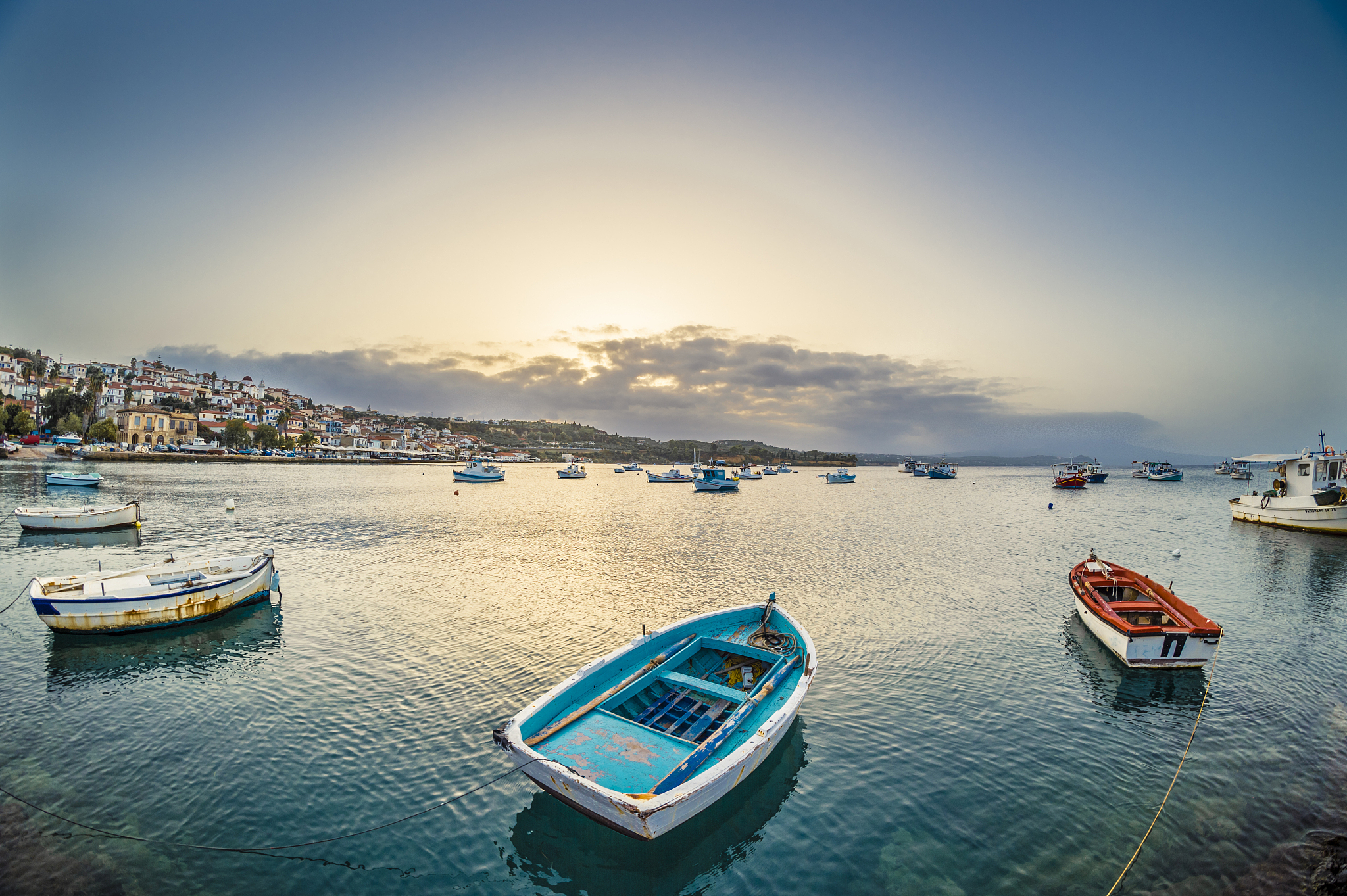 boats in a fishervillage