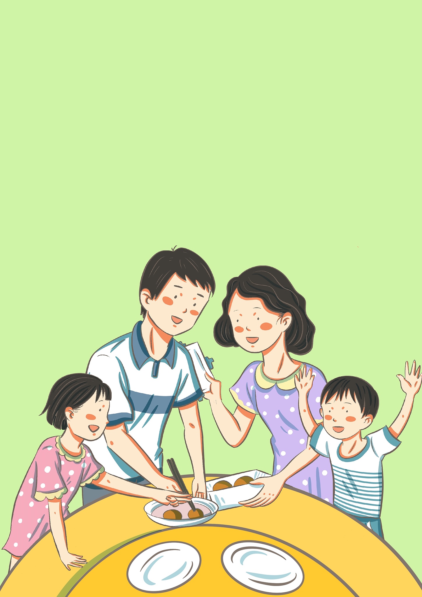 感谢妈妈带我和姐姐吃饭，感受家庭温暖